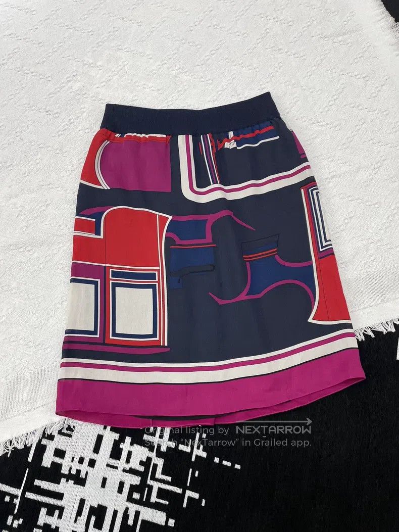 Hermes Hermes Colorful Silk Printed Half Skirt Short Skirt Size 25" / US 0 / IT 36 - 3 Thumbnail