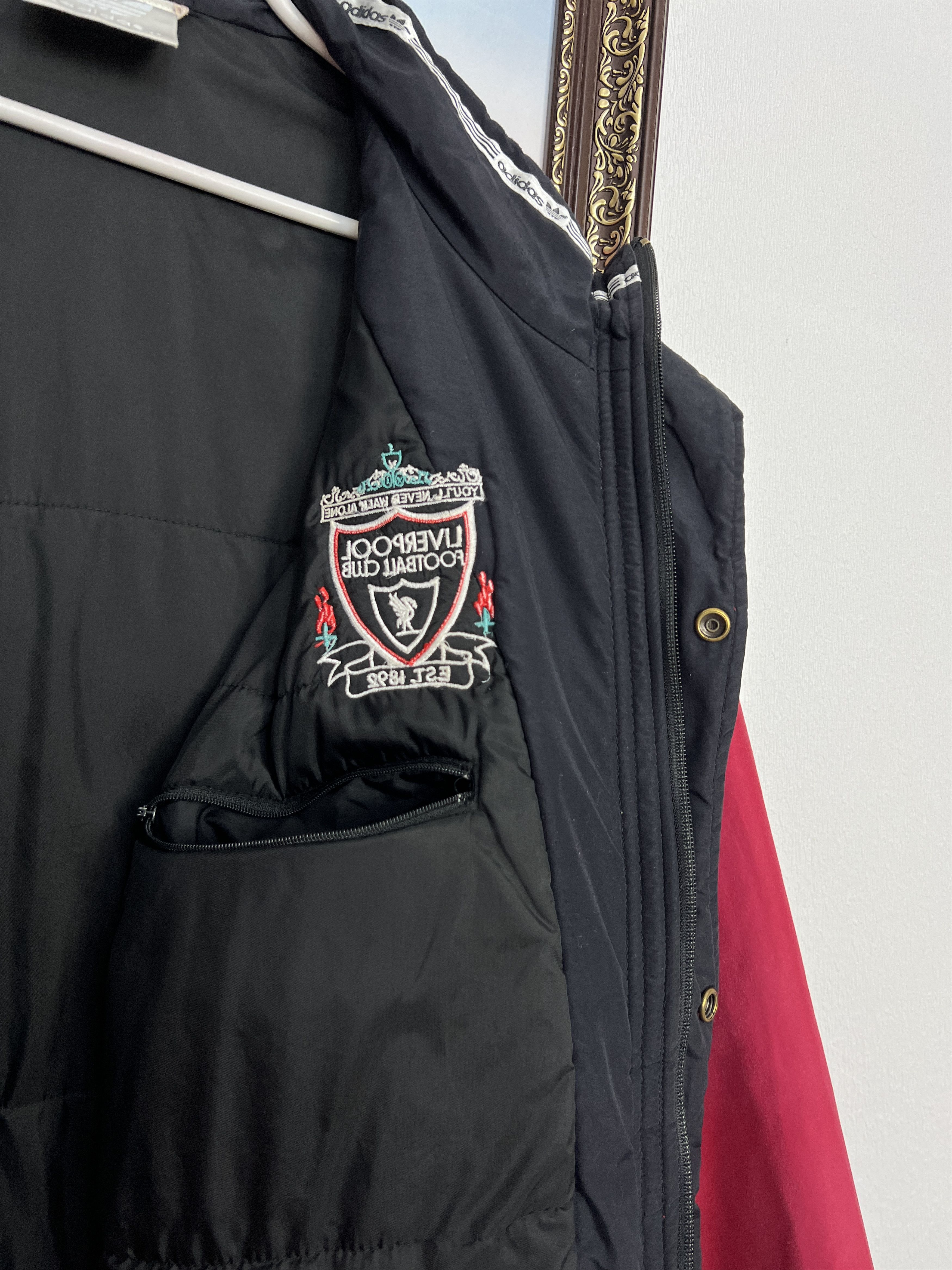 Adidas Vintage 90's Liverpool Padded Jacket Soccer Bomber Track Top Size US L / EU 52-54 / 3 - 7 Thumbnail