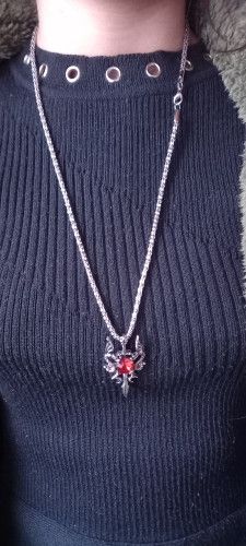 Vintage Dragon Water Diamond Necklace Size ONE SIZE - 3 Thumbnail