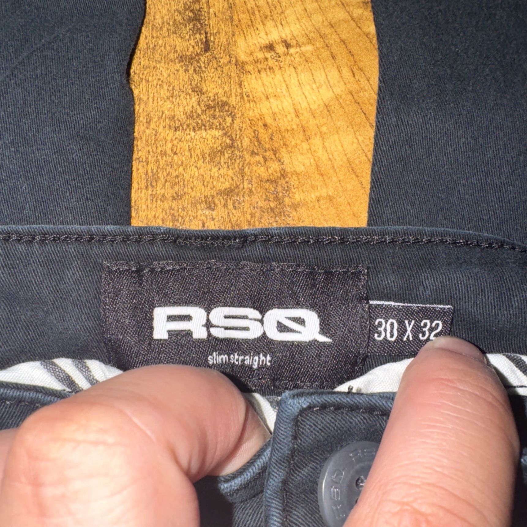 Rsq RSQ Slim Straight Chino Pants Black 30x32 Men Pants Slim Straight Black 30 32 Mens Size US 30 / EU 46 - 4 Thumbnail