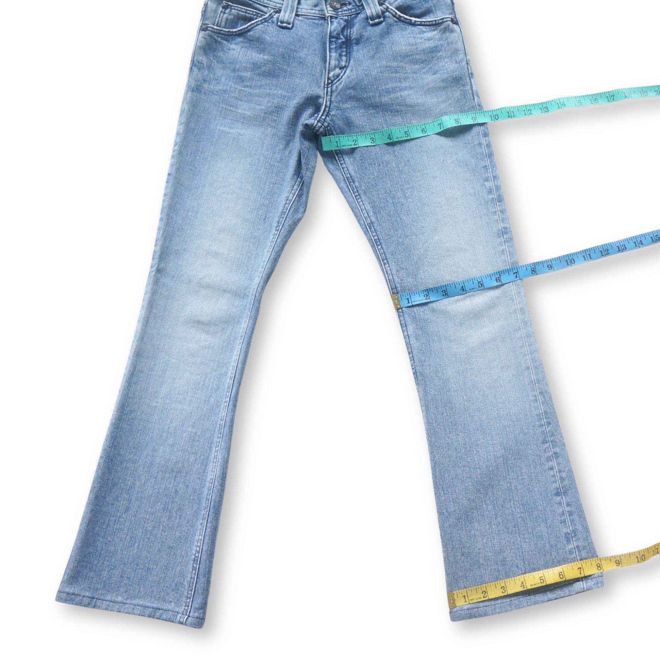 Lee Lee Flare Blue Jeans Made in Japan Size US 27 - 11 Thumbnail