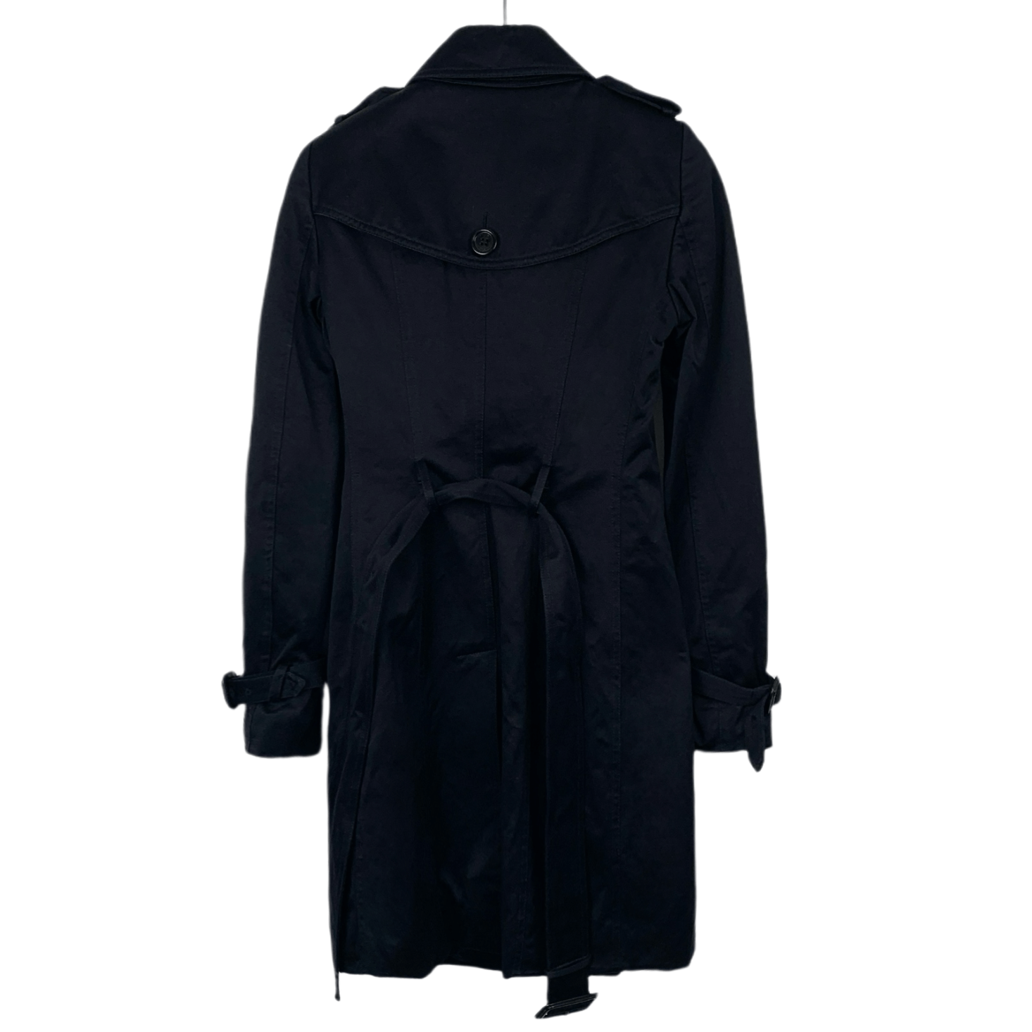Burberry Burberry Trench Coat – Black Double-Breasted Belted (XS) Size XS / US 0-2 / IT 36-38 - 7 Thumbnail