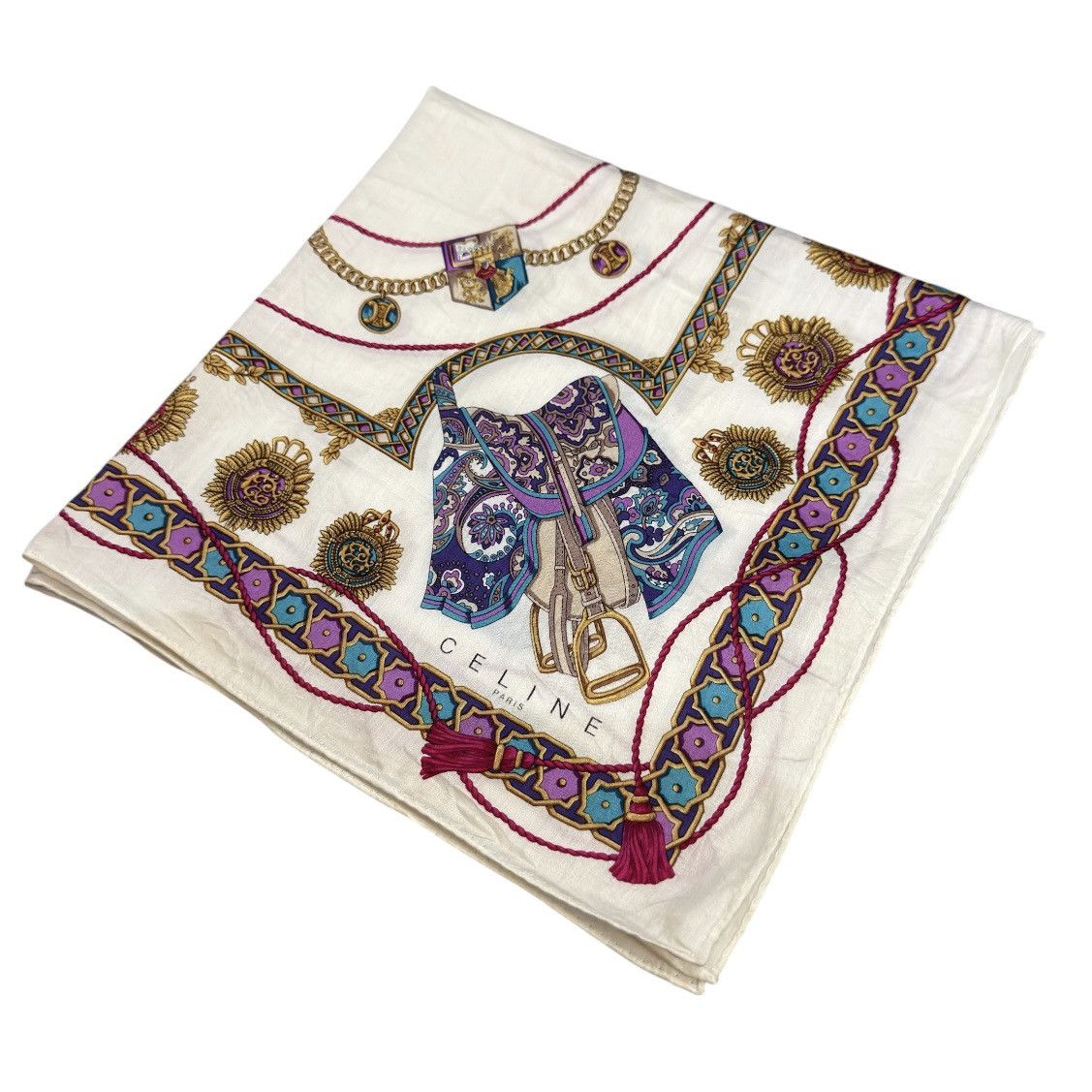 Celine 🔥 Handkerchief | Neckerchief | Bandana | Pocket-square | Size ONE SIZE - 2 Thumbnail