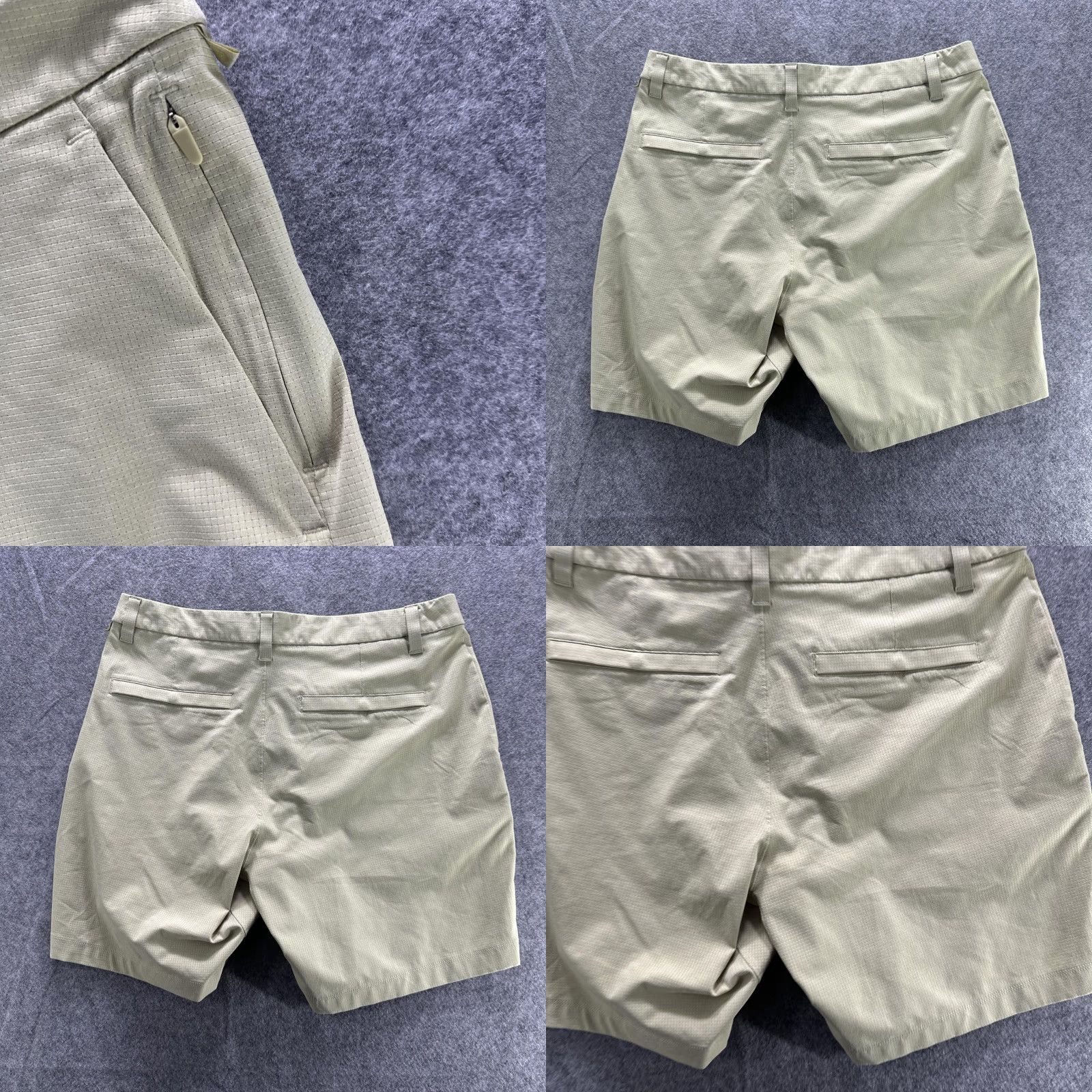 Lululemon Lululemon Shorts Mens 37 Green Commission Style Stretch Chino Golf Casual XL Regular Beige Inseam 8 in Front Flat Front Pockets Size US 36 / EU 52 - 8 Thumbnail