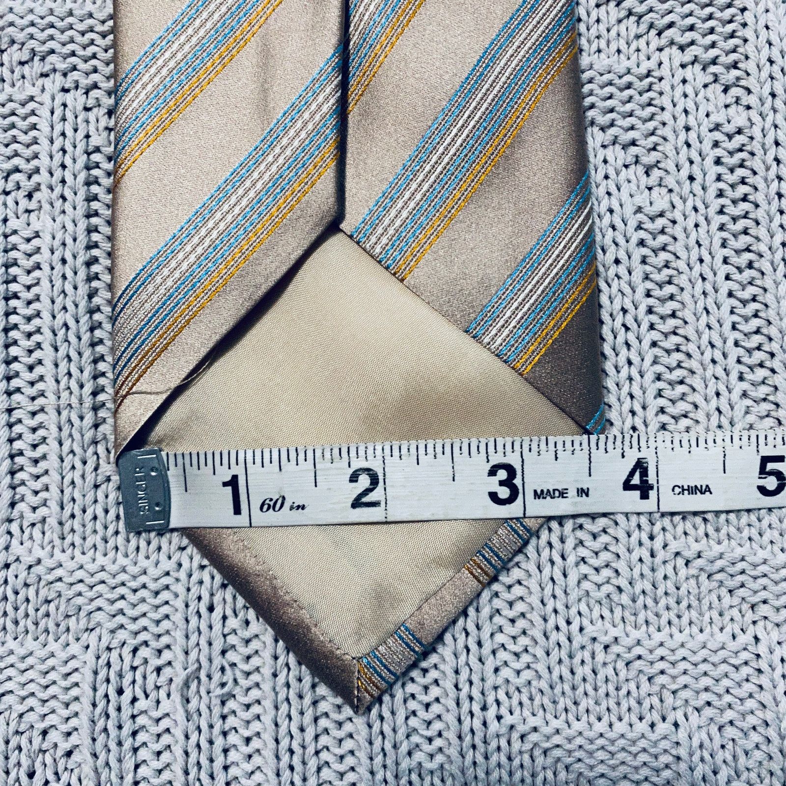 Vintage Silk bronze striped tie Size ONE SIZE - 4 Thumbnail