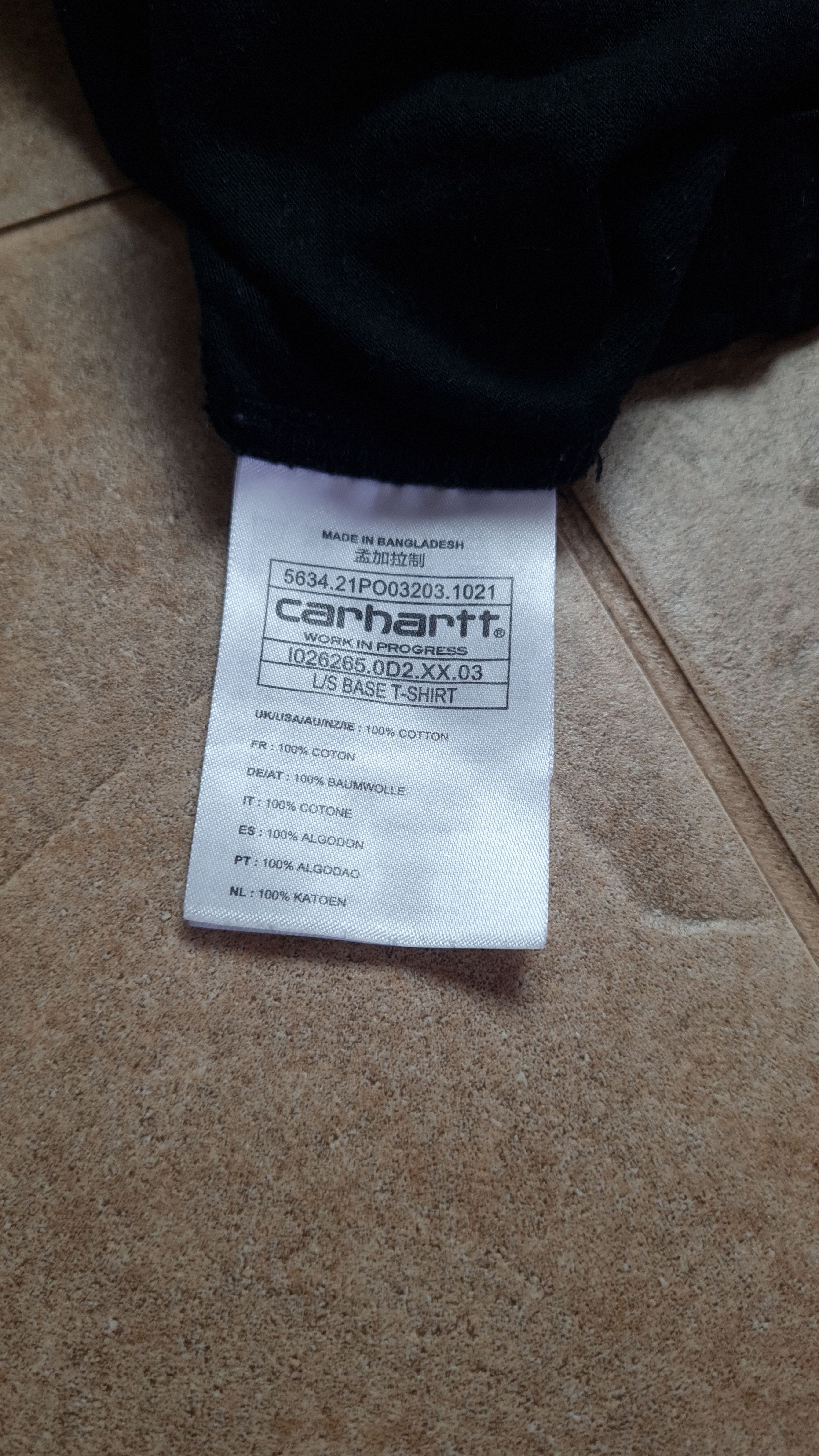 Carhartt Mens sweatshirt Carhartt Long Sleeve T-shirt Black Size M Size US M / EU 48-50 / 2 - 6 Thumbnail