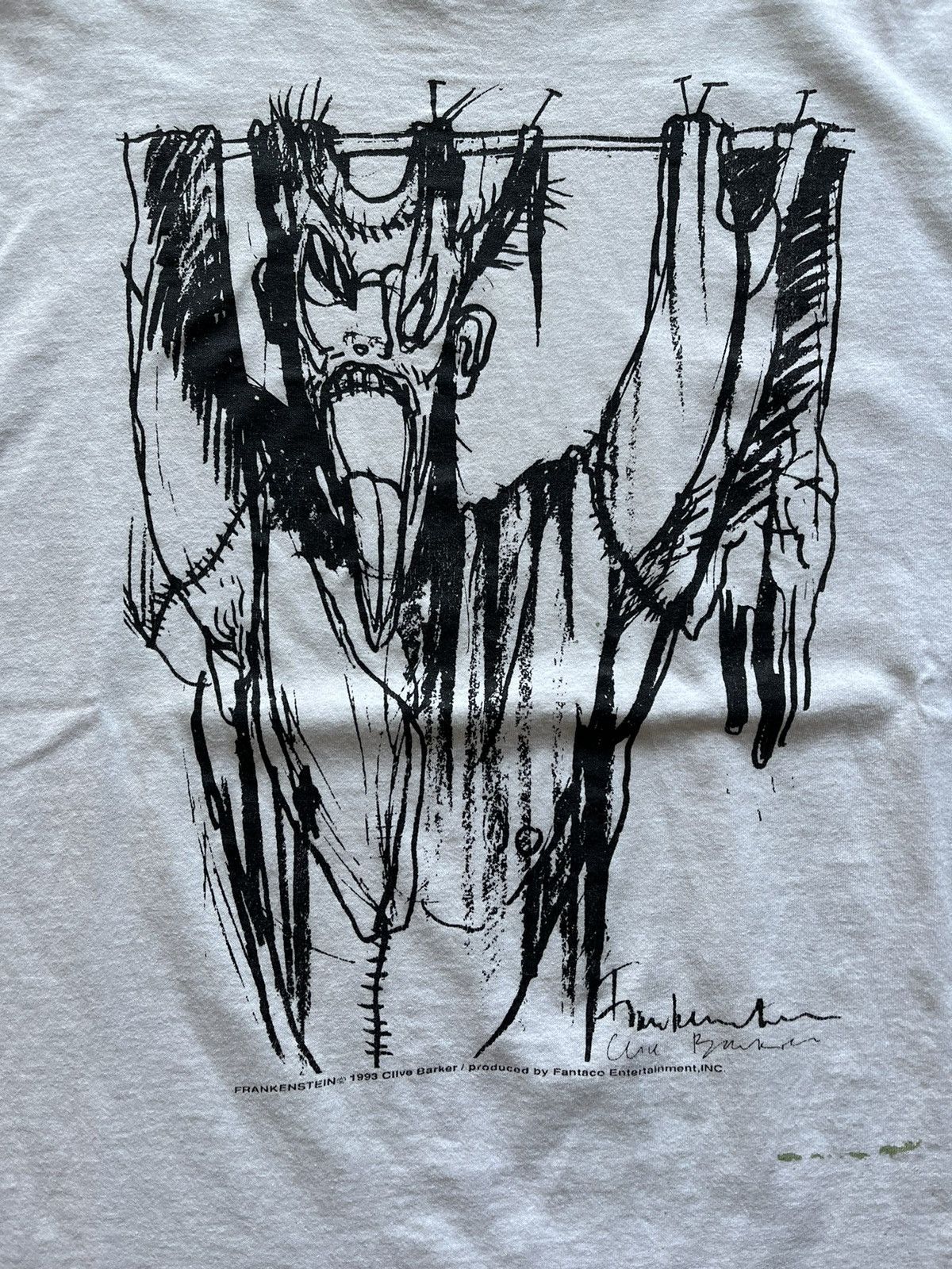 Vintage vintage 90s clive barker frankenstein t shirt Size US XL / EU 56 / 4 - 2 Thumbnail