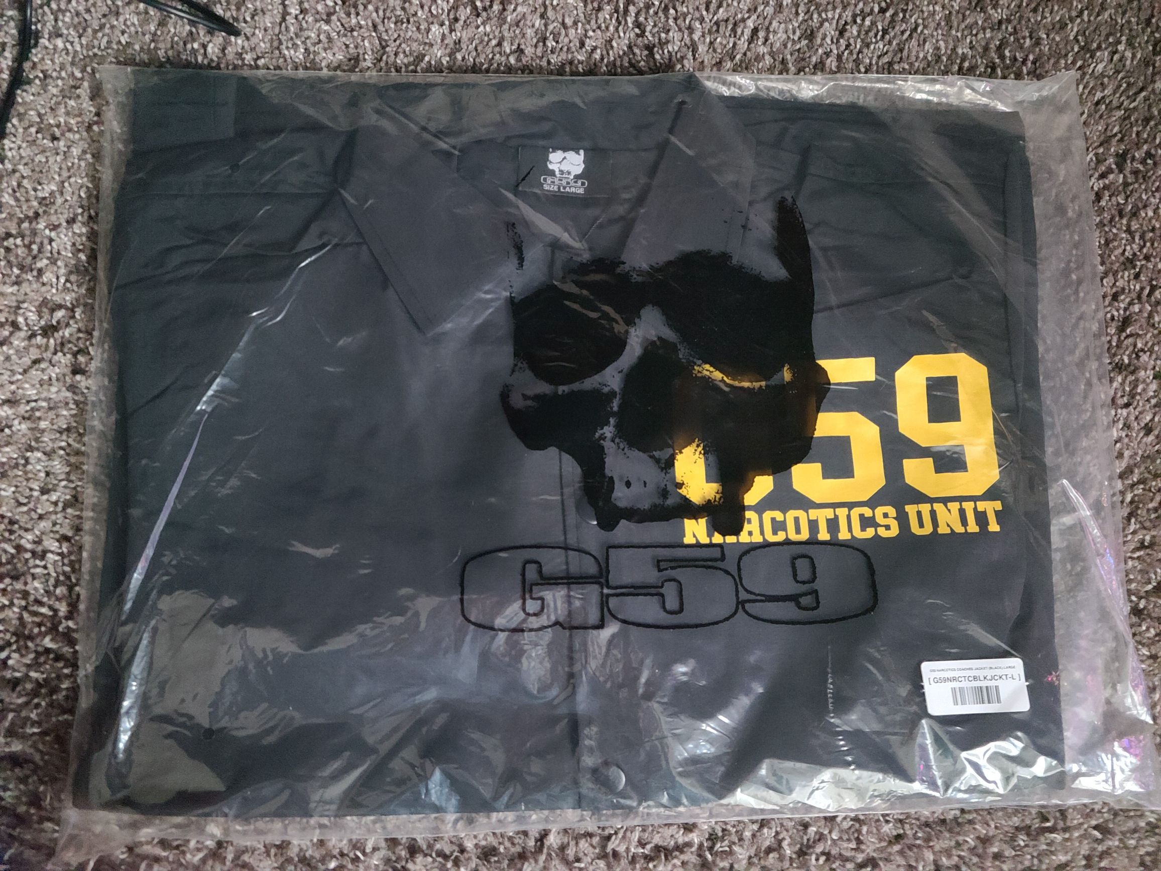 G59 Narcotics Unit Jacket - Black - Large - New+Sealed