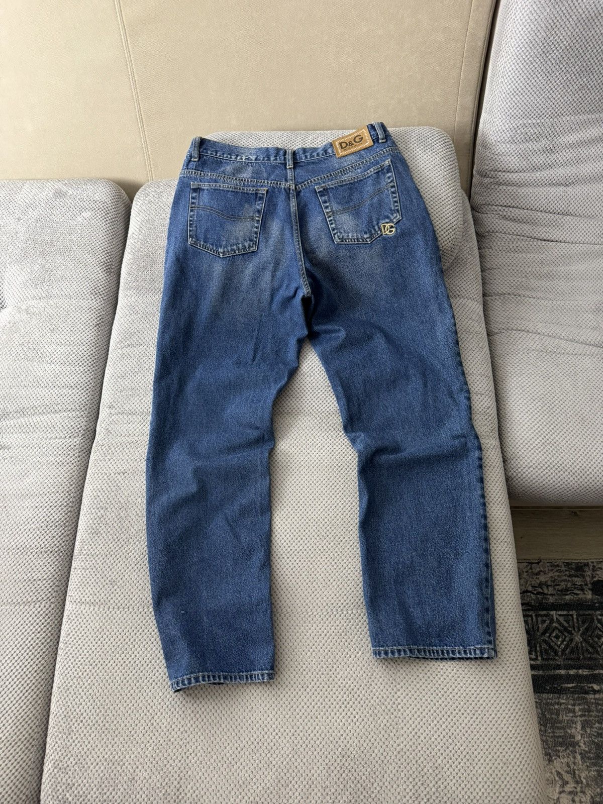 Dolce Gabbana DG Vintage Denim Baggy Jeans Pants
