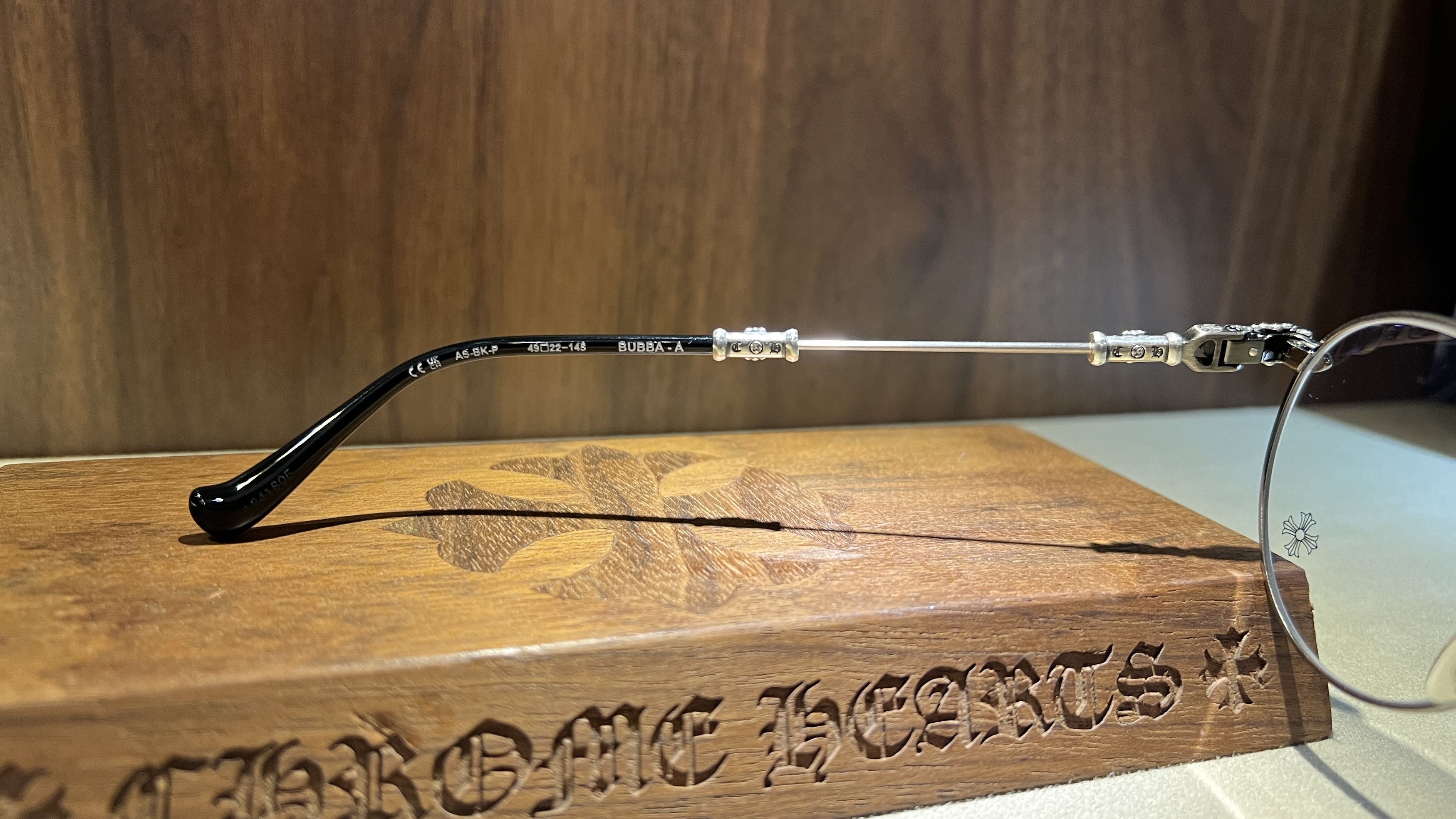 Chrome Hearts Chrome Hearts BUBBA –A Antique Silver/BLACK Glasses Size ONE SIZE - 9 Thumbnail