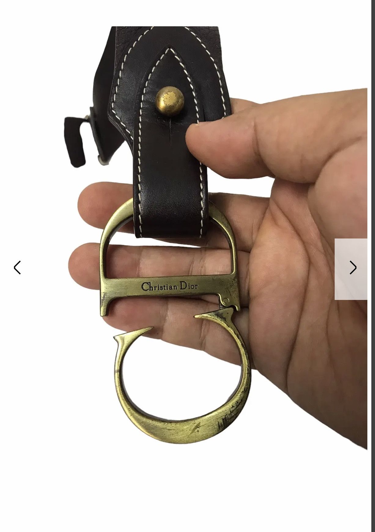 Christian Dior Monsieur × Vintage Christian Dior CD Black Belt Size ONE SIZE - 3 Thumbnail