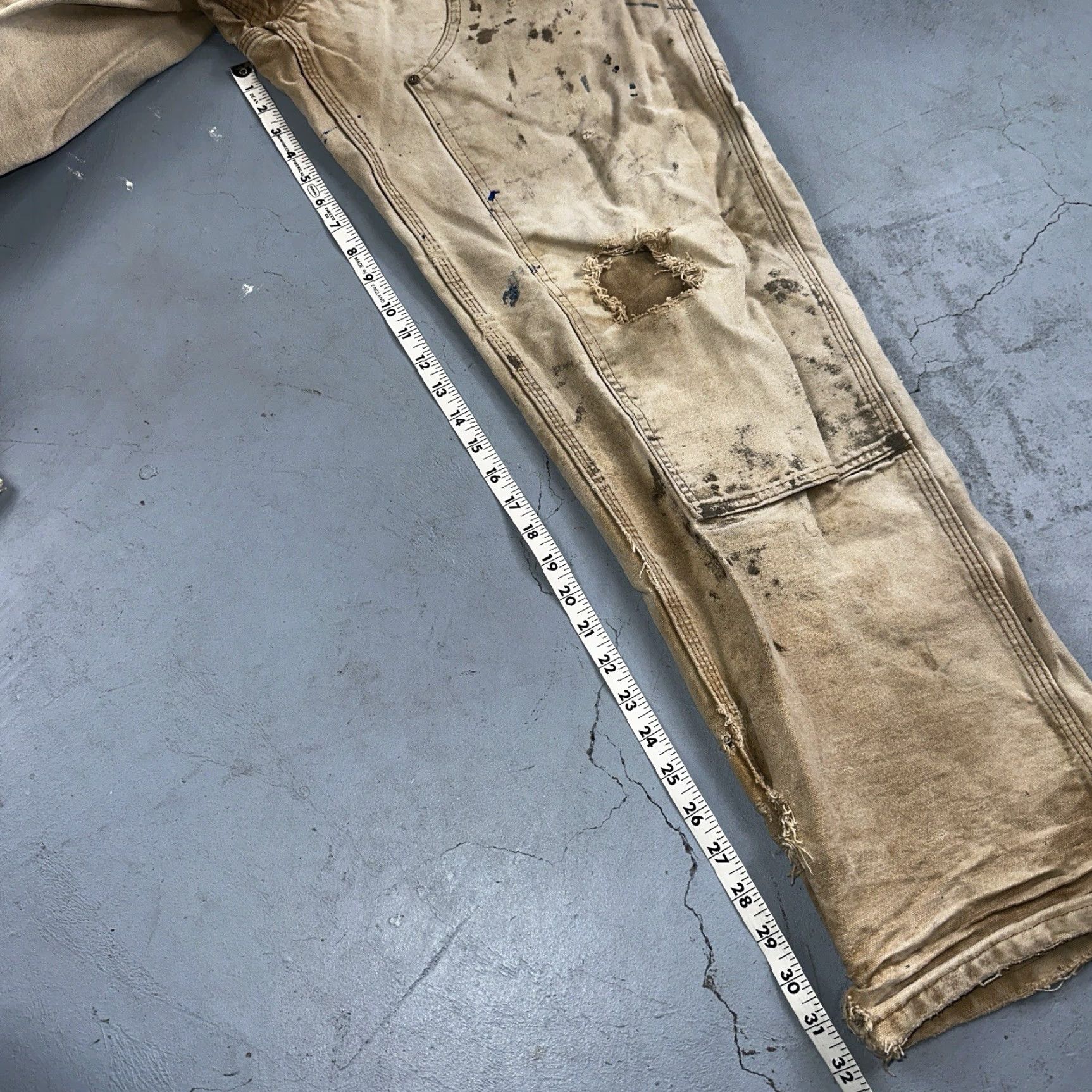 Carhartt VINTAGE Carhartt Carpenter Pants USA B01 Brown Thrashed 34x34 Act 32x32 Size US 34 / EU 50 - 7 Thumbnail