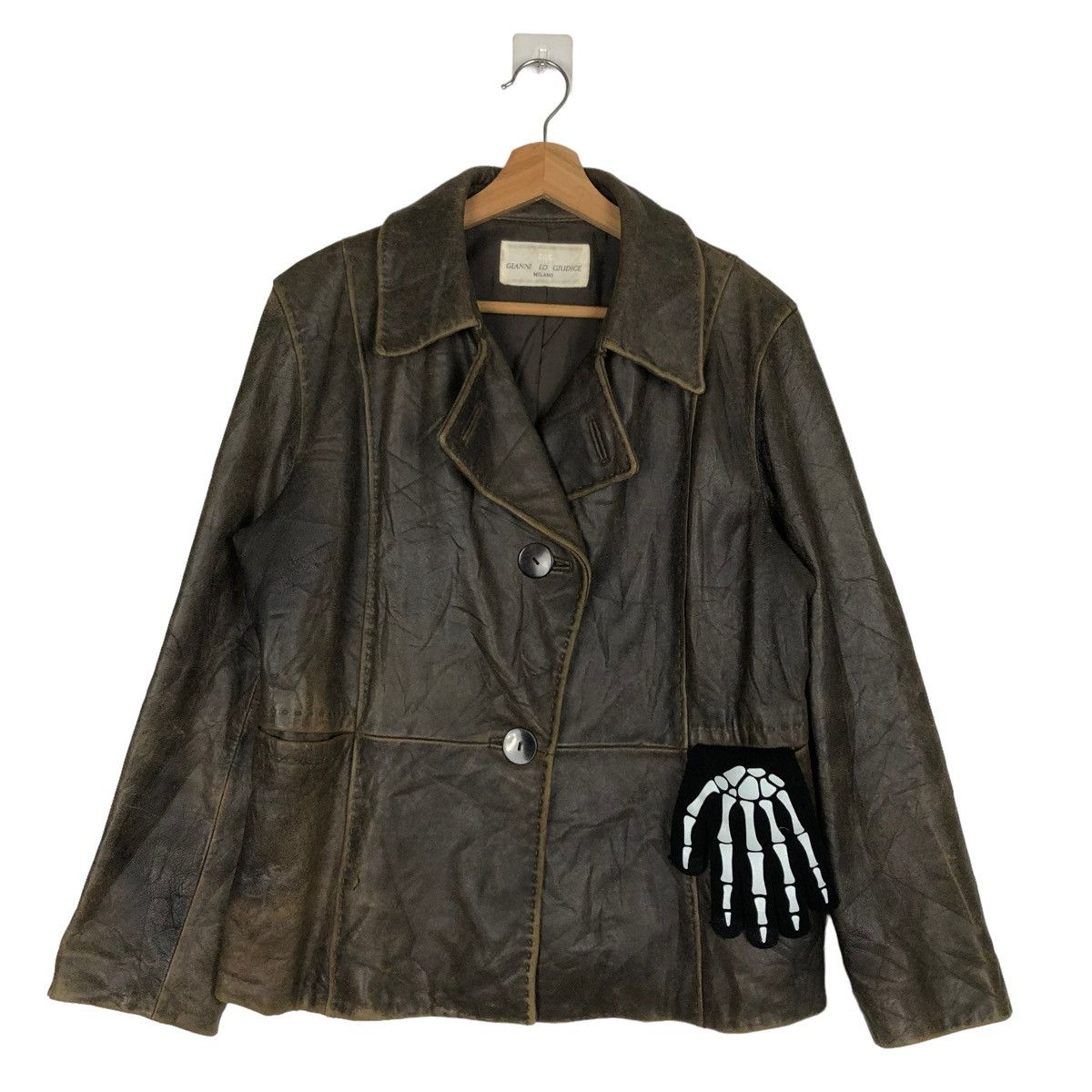 🔥90s Vintage Genuine Leather Jacket Gianni Lo GuidiceMilano