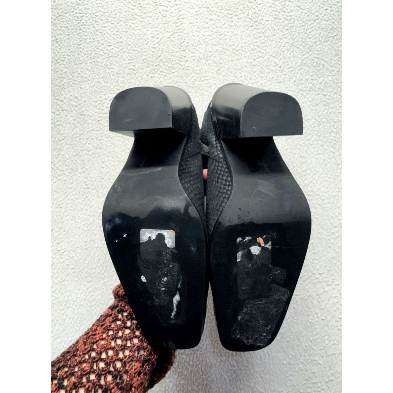 Jeffrey Campbell Jeffrey Campbell Black Snake Print Square Toe Ankle Boots With Block Heel Womens 8.5 Bootie Size US 9 / IT 39 - 4 Thumbnail