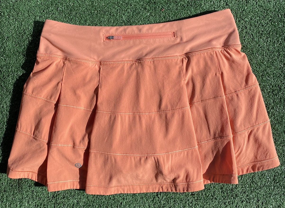 Lululemon Lululemon Pace Rival Golden Apricot Lined Tennis Skirt Skort Size 28" / US 6 / IT 42 - 3 Thumbnail