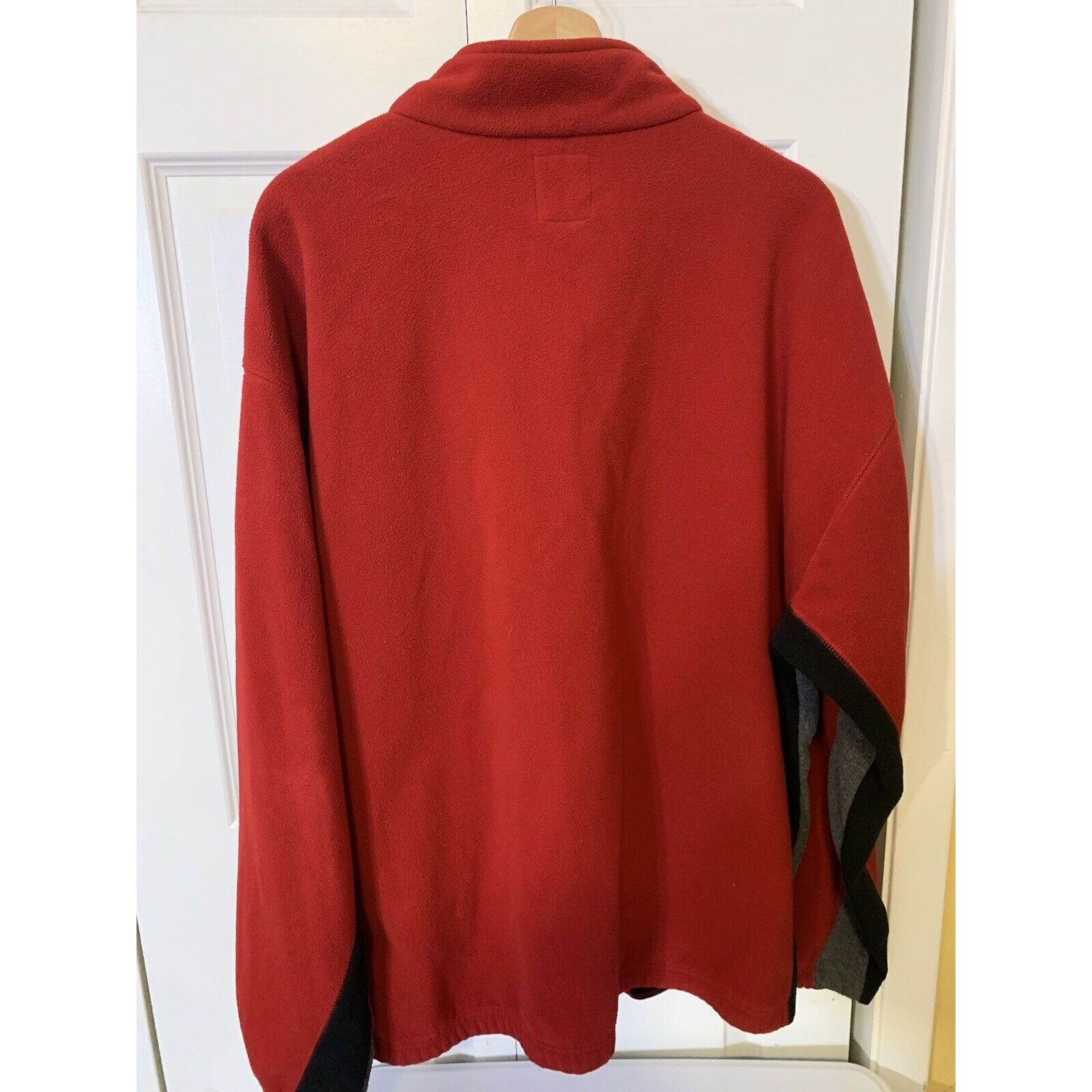 Chaps Vtg Chaps Ralph Lauren Fleece 1/2 Zip Red Gray Black Sweater Size US XL / EU 56 / 4 - 9 Thumbnail