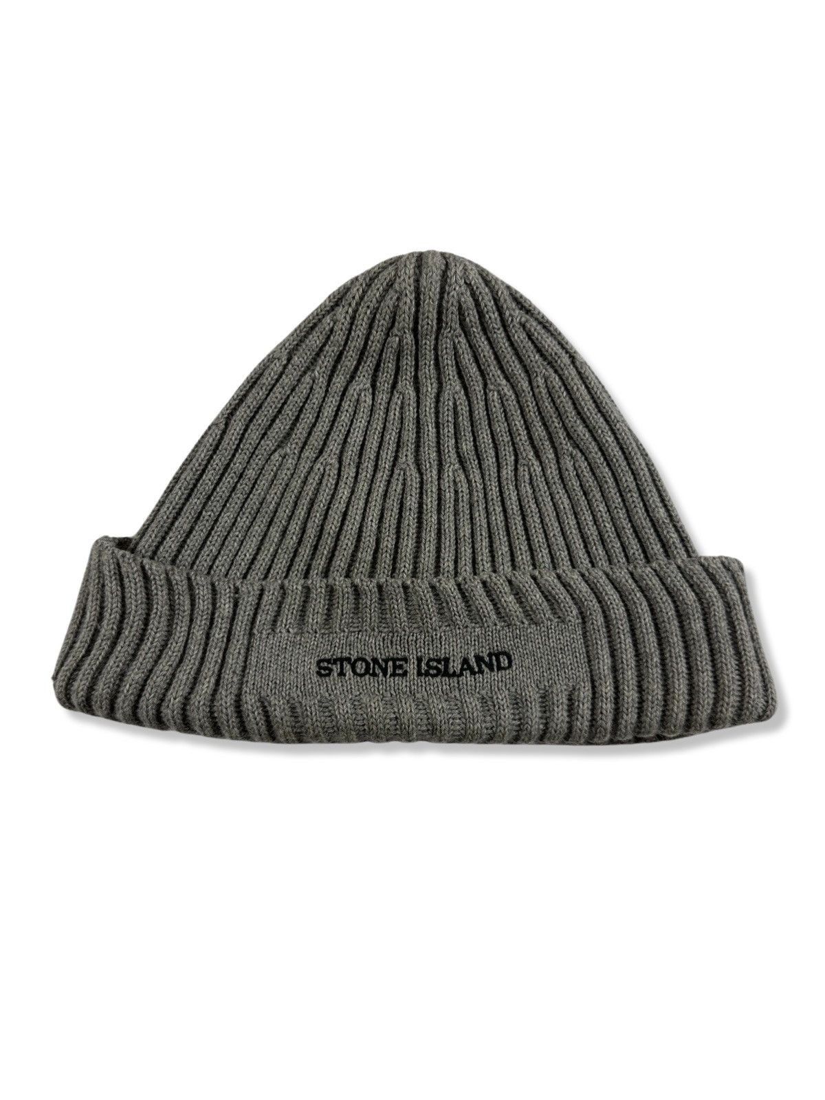 image of Stone Island Vintage Beanie in Grey, Men's