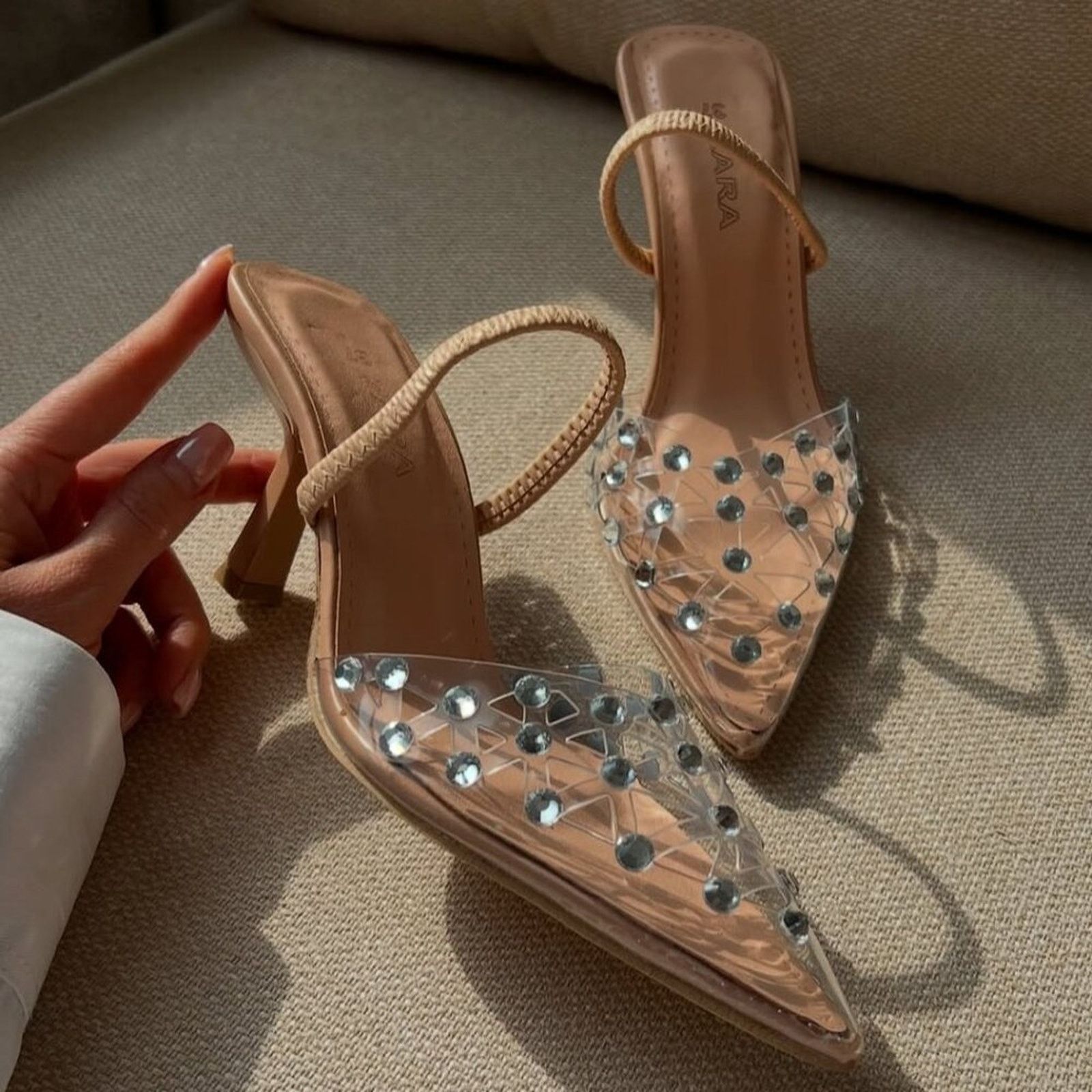Zara ZARA Vinyl High Heels Size US 8 / IT 38 - 3 Thumbnail
