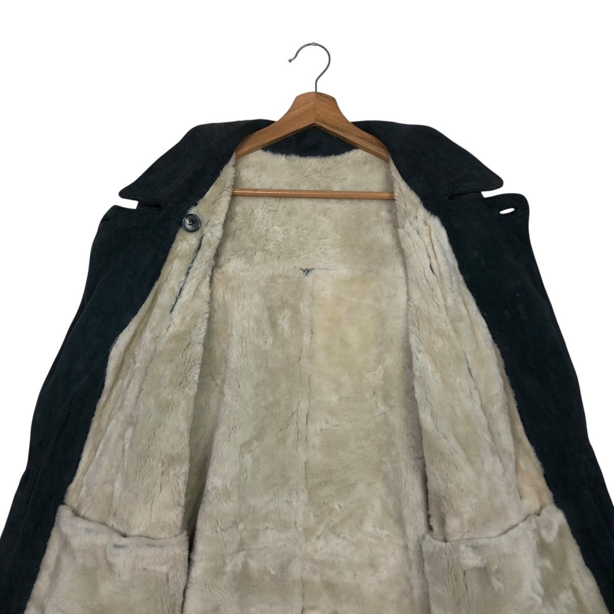 Loewe 🔥VINTAGE LONG LEATHER JACKET LOEWE BLANKET FUR LINING Size XS / US 0-2 / IT 36-38 - 17 Thumbnail