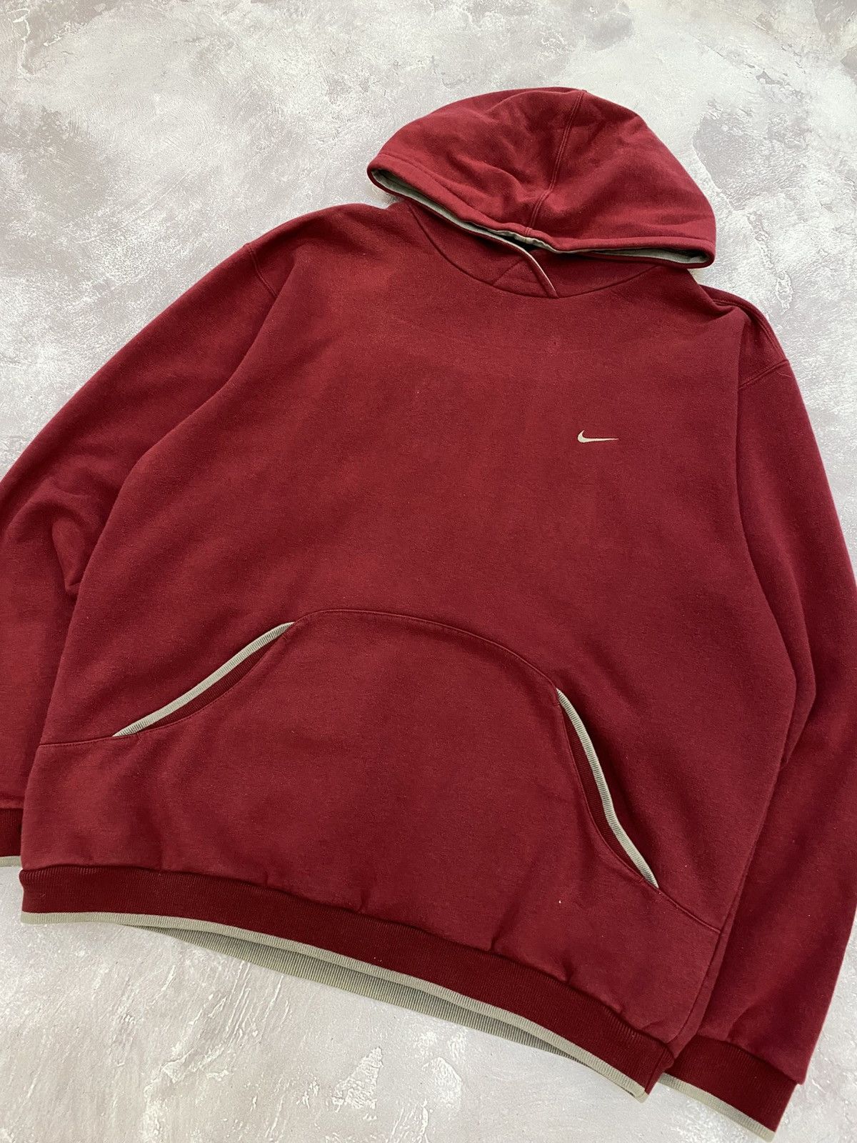 Nike 90s Vintage Nike Baggy Hoodie Oversize Swoosh Y2K Size US L / EU 52-54 / 3 - 2 Thumbnail