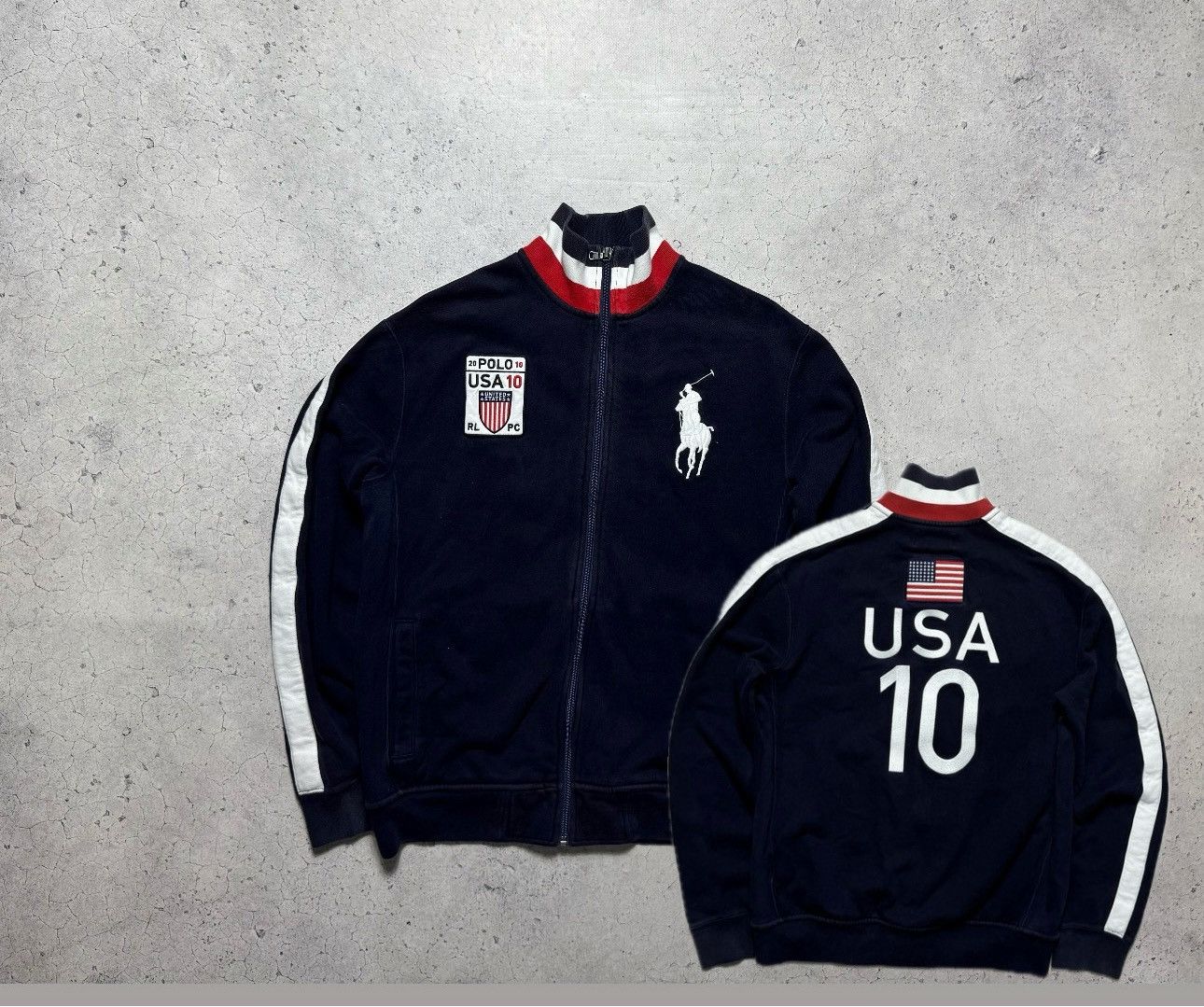 Polo Ralph Lauren Polo Ralph Lauren USA 10 United States Big Pony Track Jacket Size US M / EU 48-50 / 2 - 1 Thumbnail