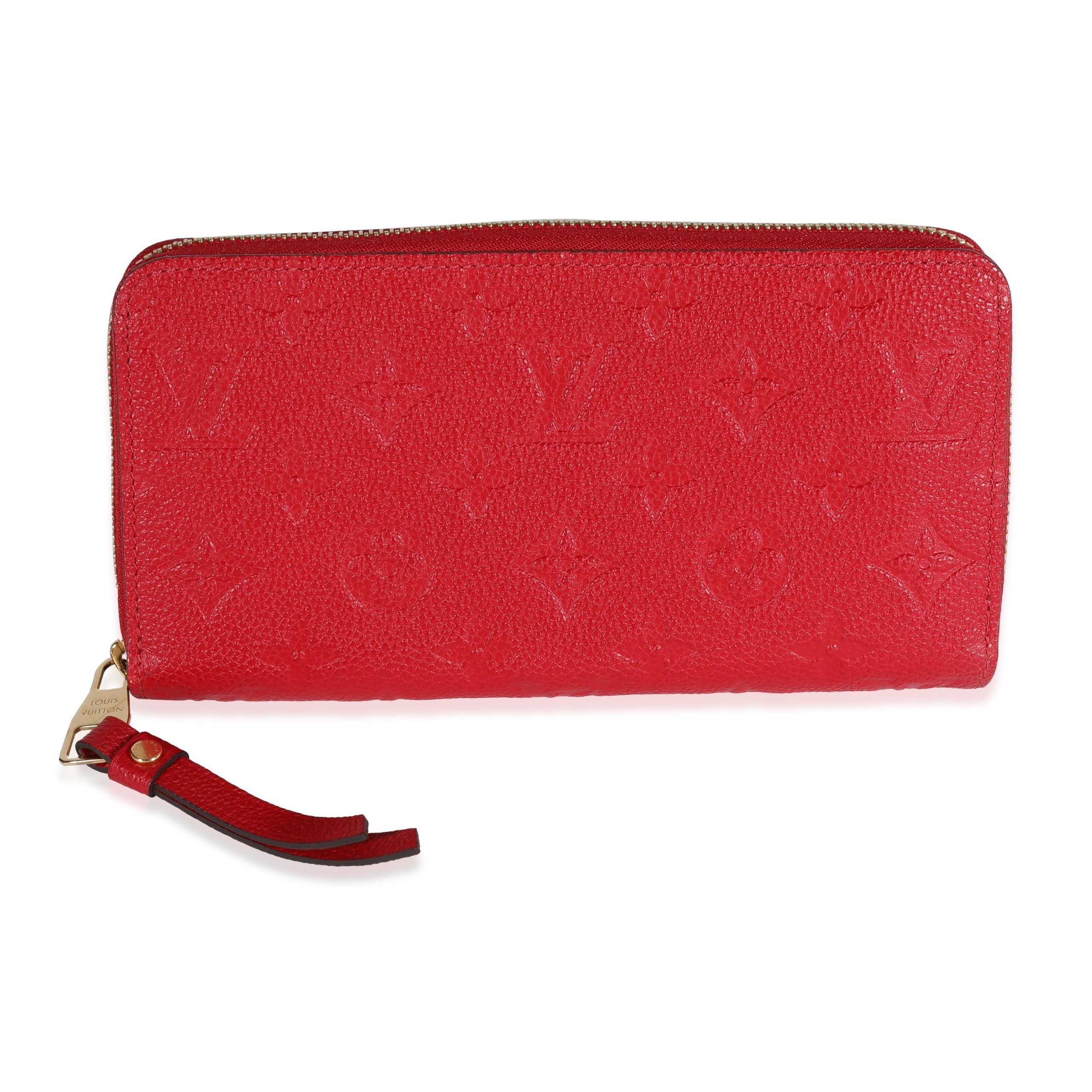 image of Louis Vuitton Red Monogram Empreinte Zippy Wallet, Women's