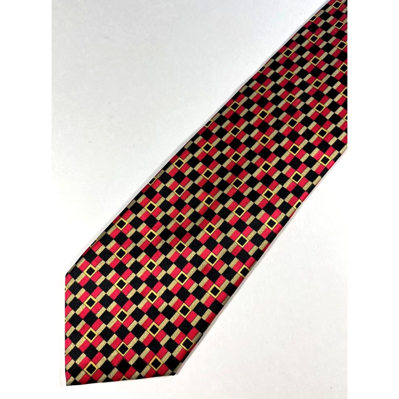 Brioni Brioni Silk Tie Geometric Multicolor Made in Italy Mens Tie Long 61.5" 3.5" Width")) Size ONE SIZE - 3 Thumbnail