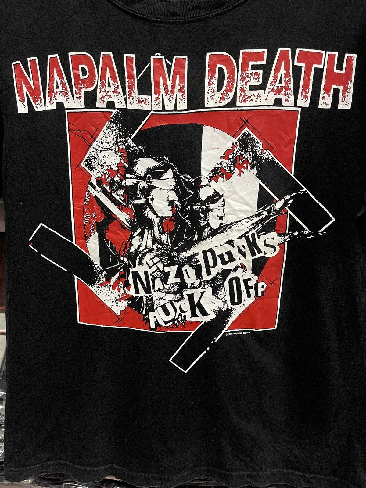 Band Tees Vintage Y2K Napalm Death Nazi Punks Fuck Off🔥🔥🔥 Size US S / EU 44-46 / 1 - 2 Thumbnail