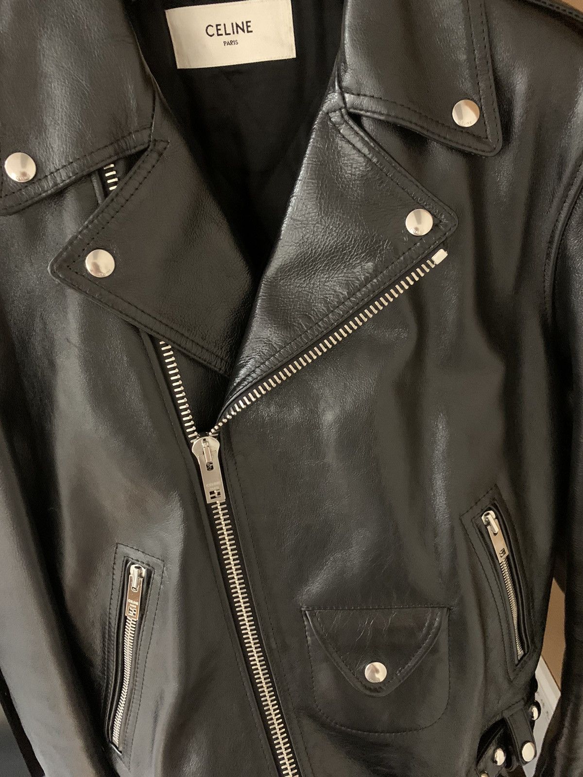 Celine Celine 2023FW Studded Calfskin biker jacket Size US S / EU 44-46 / 1 - 2 Thumbnail