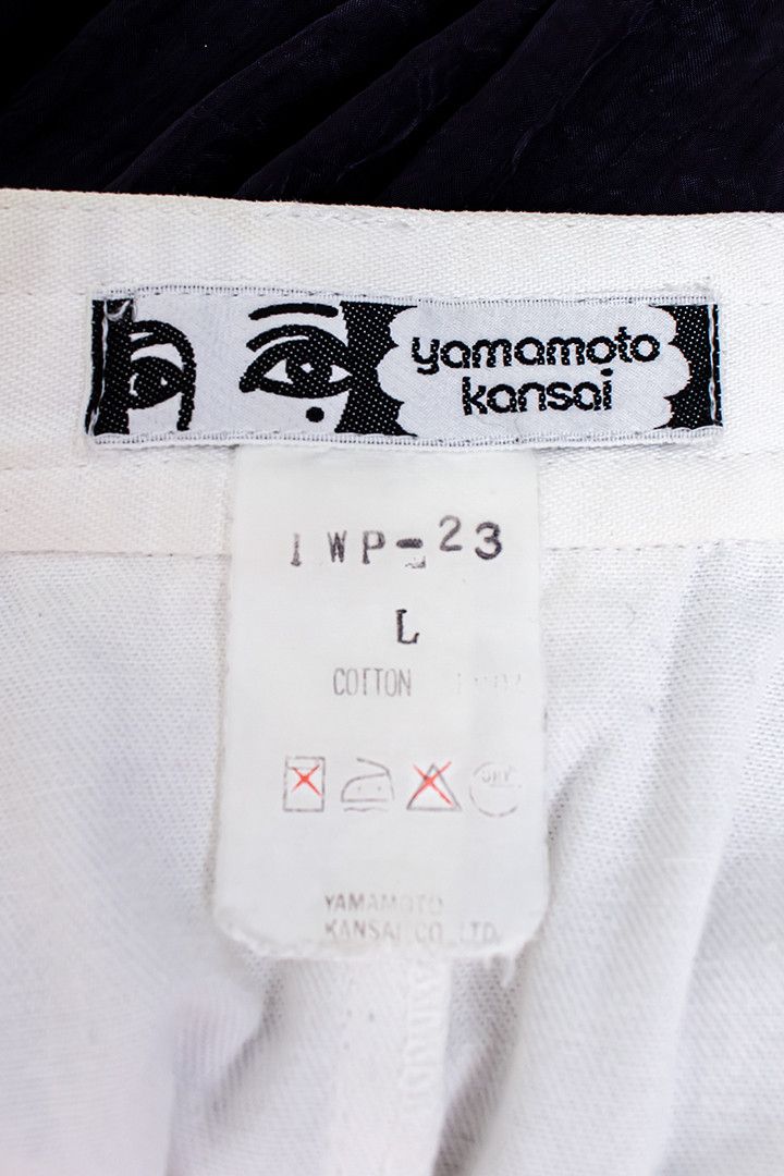 Kansai Yamamoto Vintage Kansai Yamamoto white cotton pants jodhpur style Size US 34 / EU 50 - 5 Thumbnail