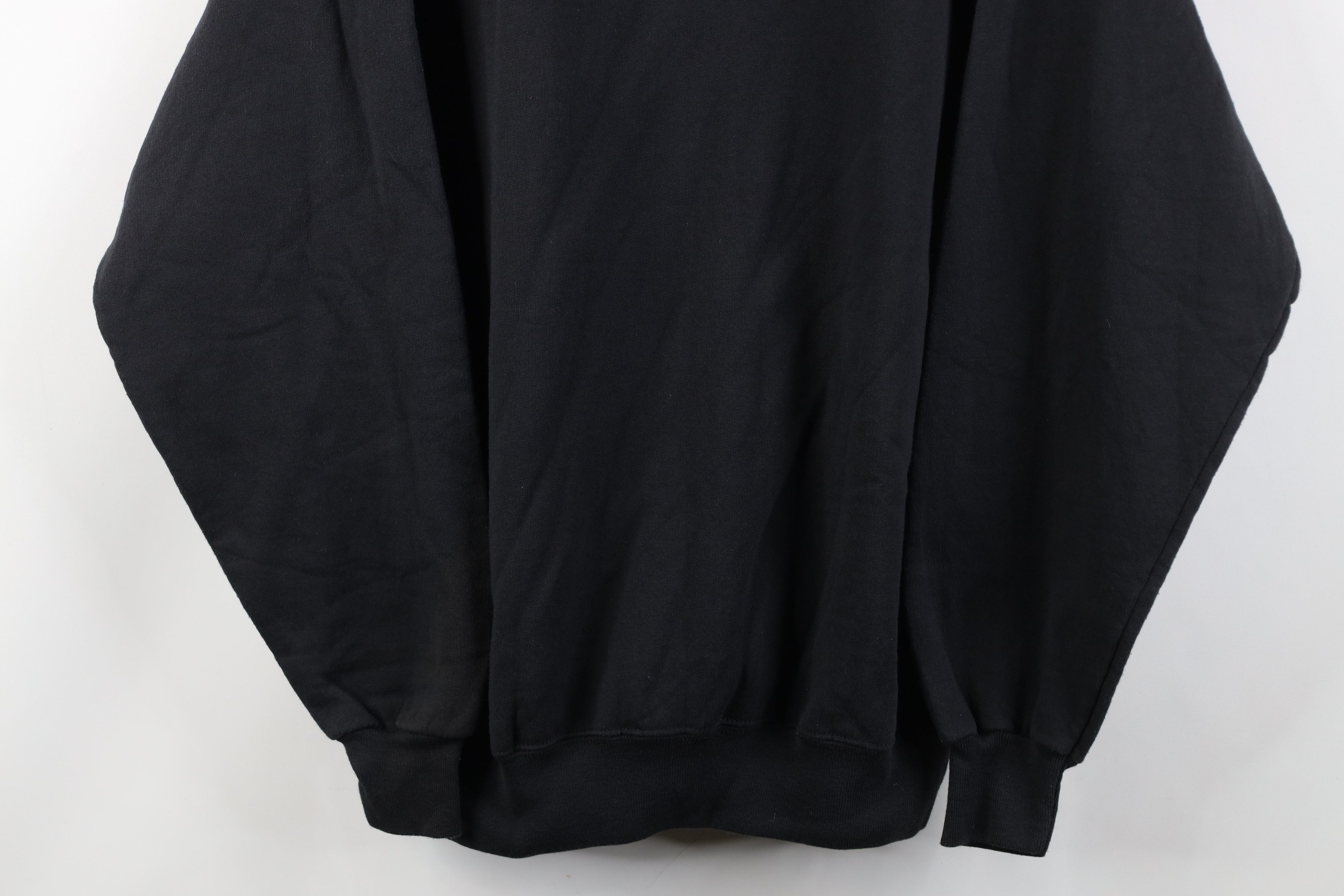Vintage Vintage 90s Streetwear Blank Crewneck Sweatshirt Black Size XL / US 12-14 / IT 48-50 - 3 Thumbnail