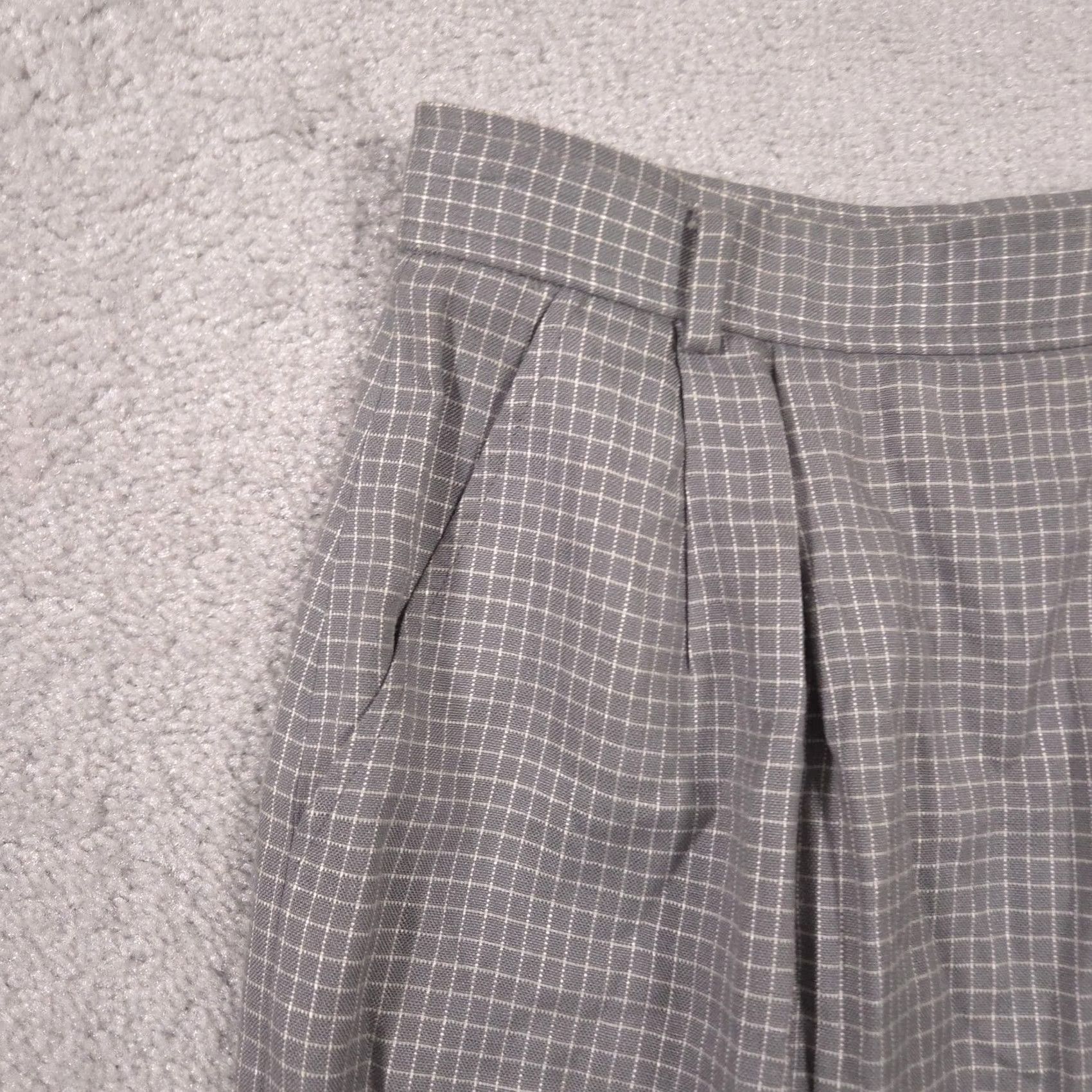 Evan Picone VINTAGE Evan Picone Petites Skirt Womens 4 Petite Gray Plaid Midi Career 80s Size 27" / US 4 / IT 40 - 4 Thumbnail