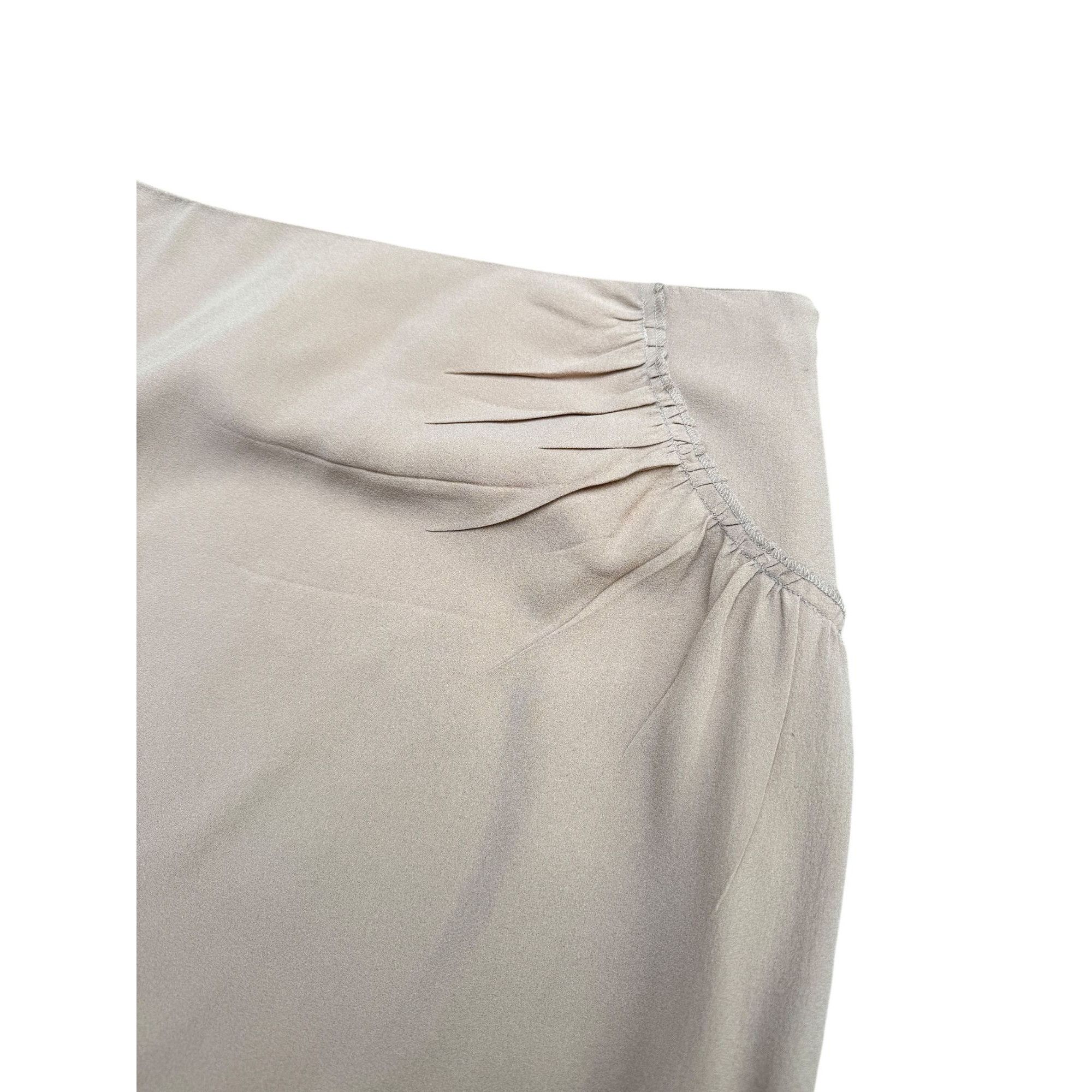 Maison Margiela Fall/Winter 2005 Beige Silk Skirt Size 27" / US 4 / IT 40 - 2 Thumbnail