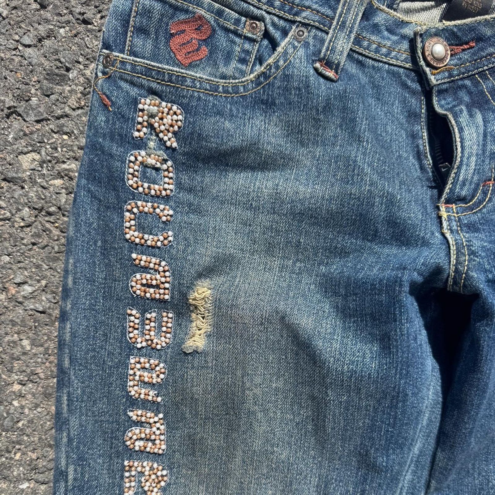 Rocawear Vintage 90s Rocawear Bell Bottoms Evisu Embroidery – Size 3 Size 27" / US 4 / IT 40 - 5 Thumbnail