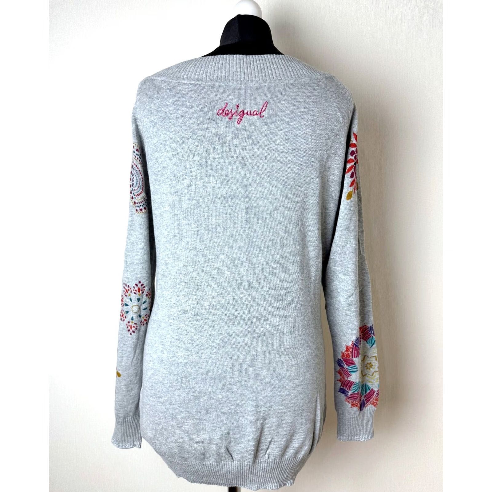 Desigual Desigual 2XL Jumper Pullover Womens Grey XXL Sweater Size XXL / US 16-18 / IT 52-54 - 4 Thumbnail