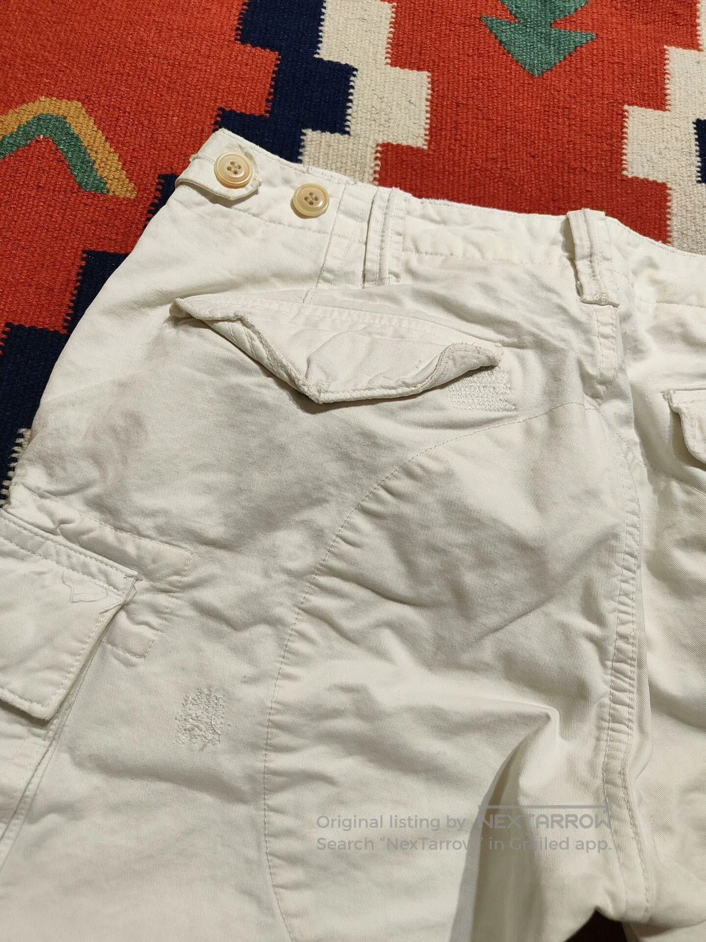 RRL Ralph Lauren RRL Vintage Style White Cargo Pants. Size US 32 / EU 48 - 8 Thumbnail