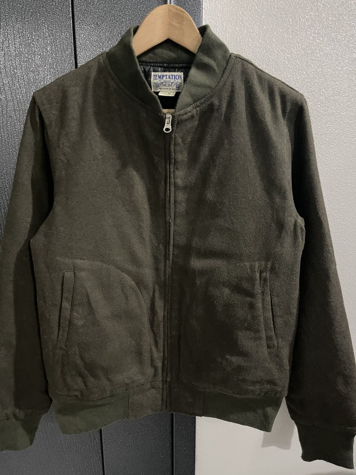Japanese Brand Vintage Temptation Bomber Wool Jacket Size US M / EU 48-50 / 2 - 4 Thumbnail