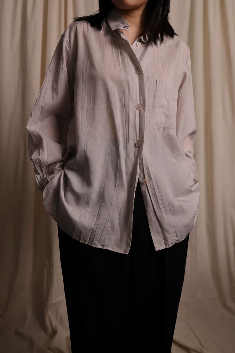Issey Miyake issey miyake Grey pleated shirt Size US M / EU 48-50 / 2 - 7 Thumbnail
