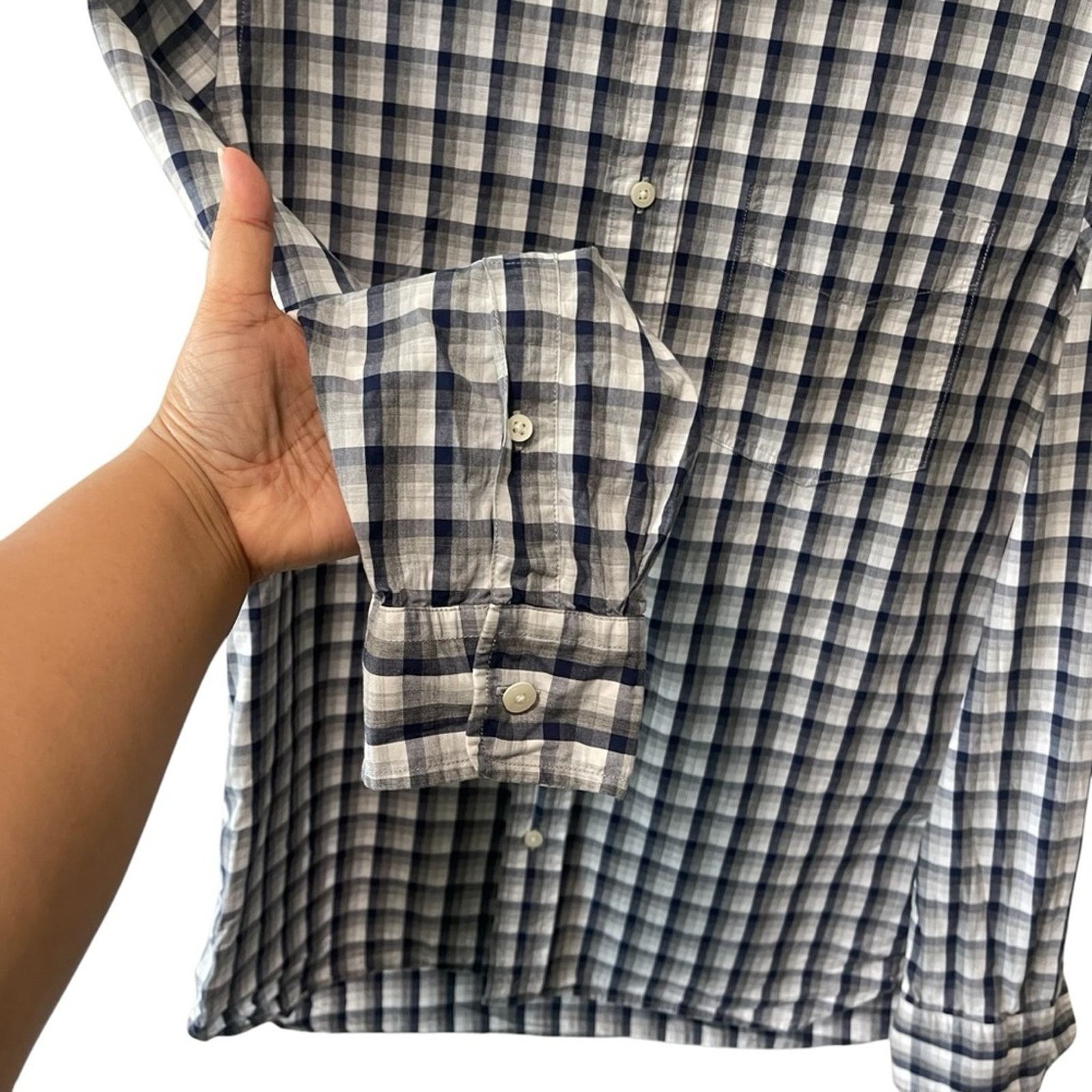 Jack Spade Jack Spade Plaid Long Sleeve Button Up Shirt Black Multi M Size US M / EU 48-50 / 2 - 2 Thumbnail