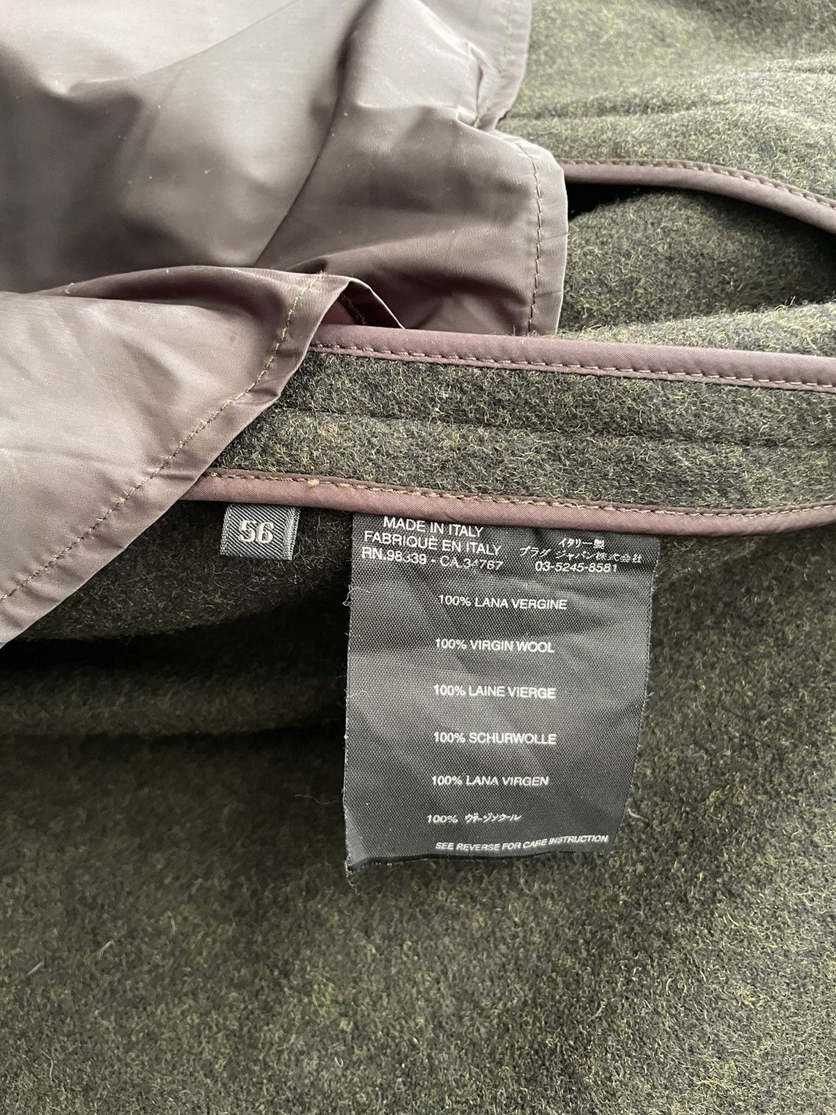 Prada Prada FW04 Waxed Elbow Wool Coat Size US XL / EU 56 / 4 - 7 Thumbnail