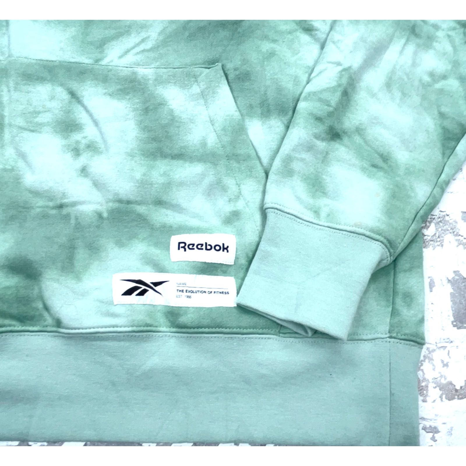 Reebok Reebok Hoodie Men's Medium Green Tie Dye Logo Graphic Print Pullover Sweater Sweatshirt Classic Gym Casual Vintage: No N/A Size US M / EU 48-50 / 2 - 2 Thumbnail