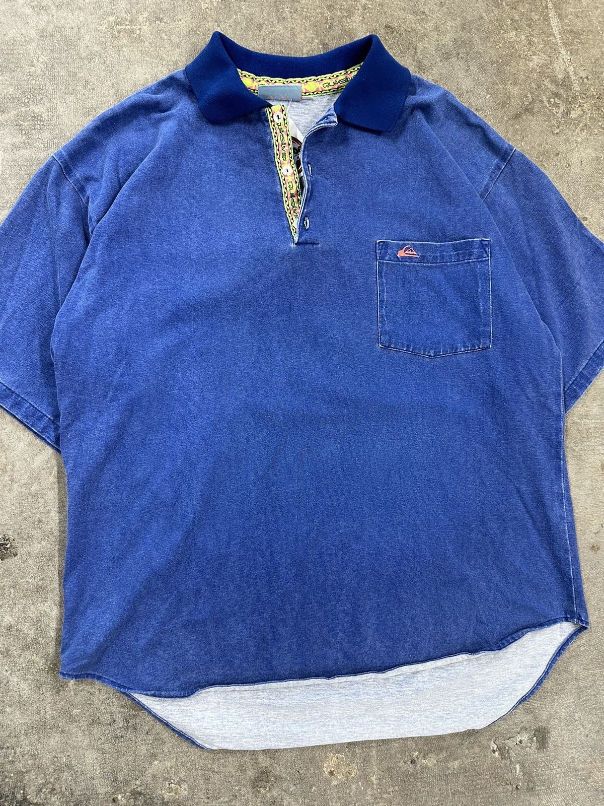 Quiksilver Vintage 80s Quicksilver Polo Button Up T-Shirt Size US L / EU 52-54 / 3 - 3 Thumbnail
