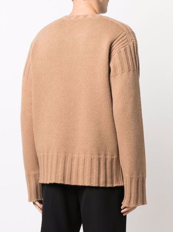 Jil Sander o1y1124 Low Shoulder Sleeves Sweater in Beige Size US M / EU 48-50 / 2 - 4 Thumbnail