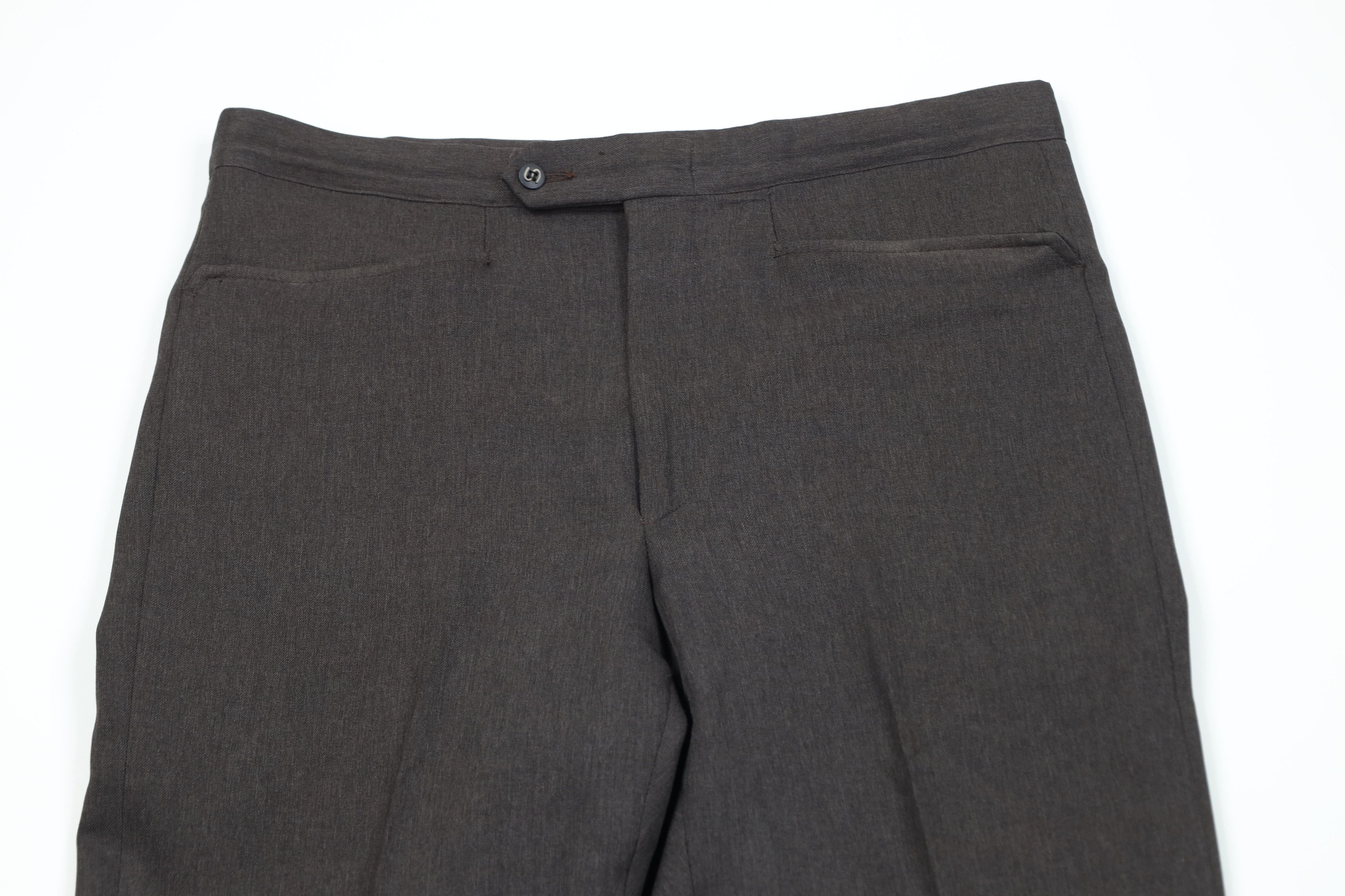 Vintage Vintage 70s Streetwear Wide Leg Chino Pants Dark Brown USA Size US 36 / EU 52 - 2 Thumbnail