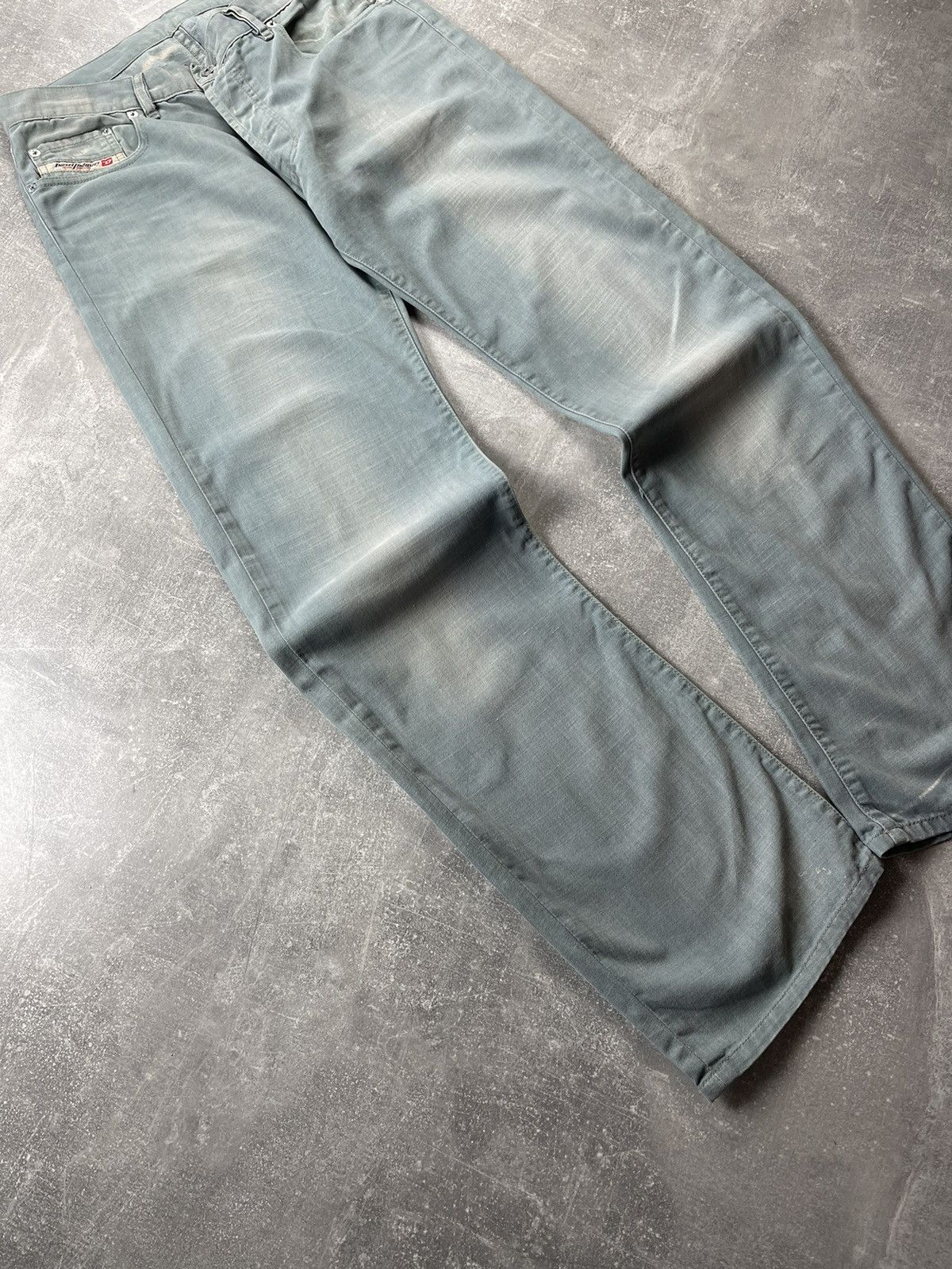 Diesel Diesel Industry Jeans – Faded Green Straight Fit Size US 33 - 7 Thumbnail