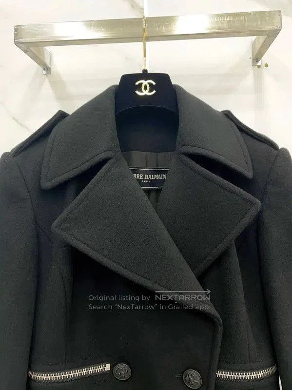 Balmain Balmain Women's Wool Black Coat . Size S / US 4 / IT 40 - 3 Thumbnail