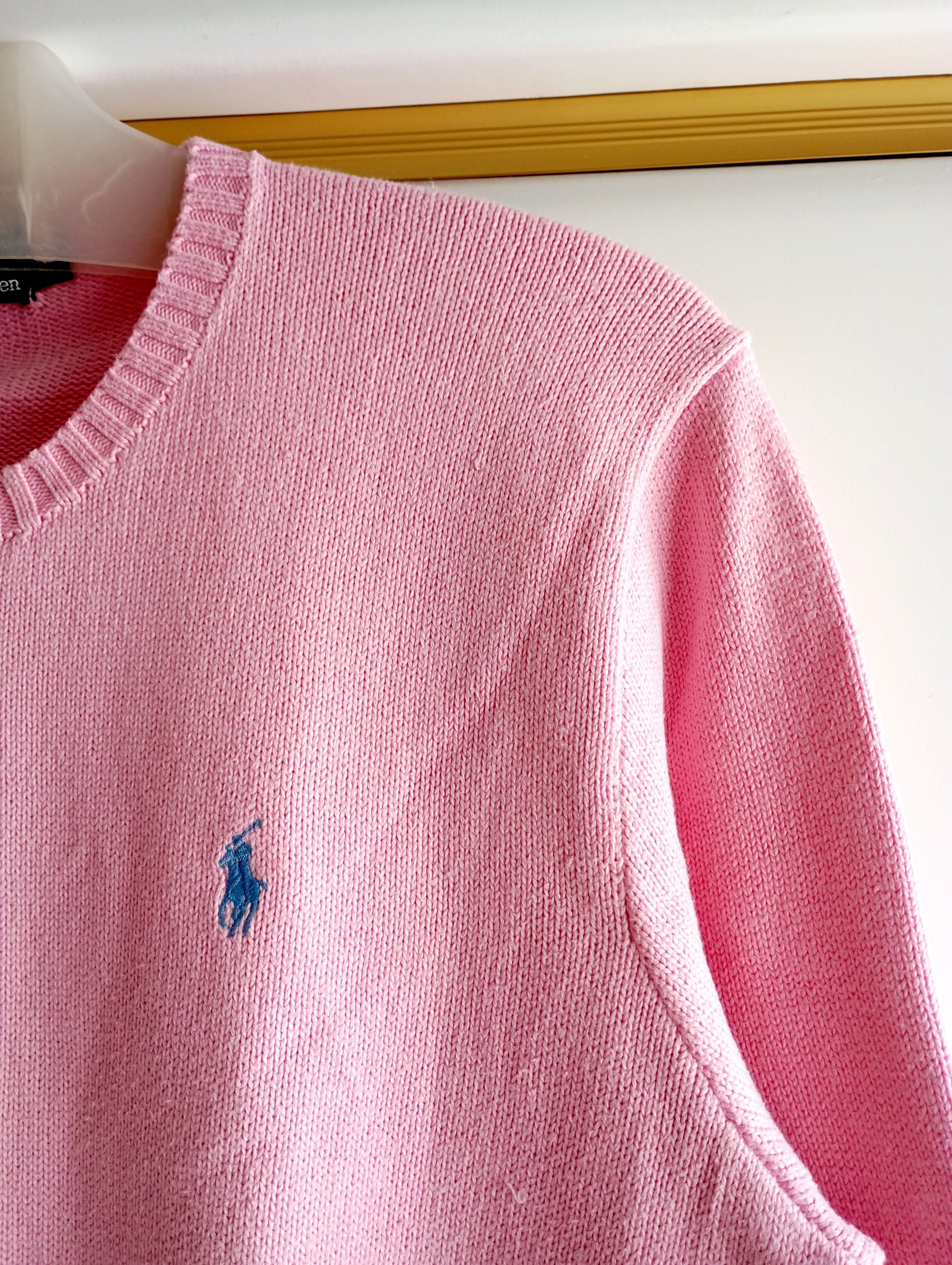Polo Ralph Lauren Polo Ralph Lauren Pink Cable Knit Sweater Oldmoney Size XL Size US XL / EU 56 / 4 - 3 Thumbnail