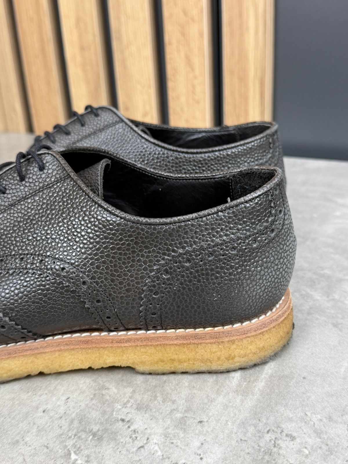 Other Rolando Sturlini Pebbled Leather Crepe Sole Derby Shoes 42 Size US 8 / EU 41 - 13 Thumbnail