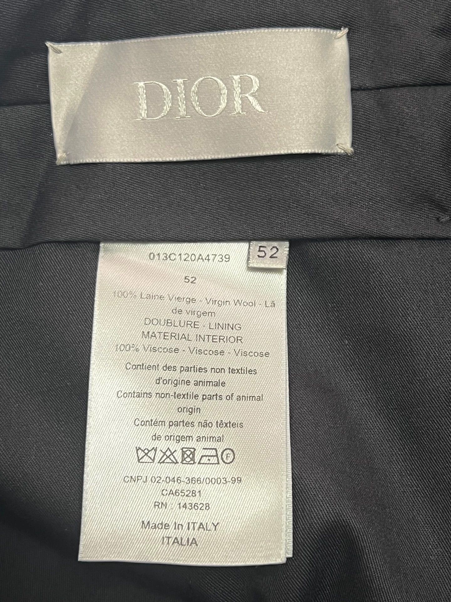 Dior Dior Black Wool Basic Trousers 52 Mens Size US 36 / EU 52 - 4 Thumbnail