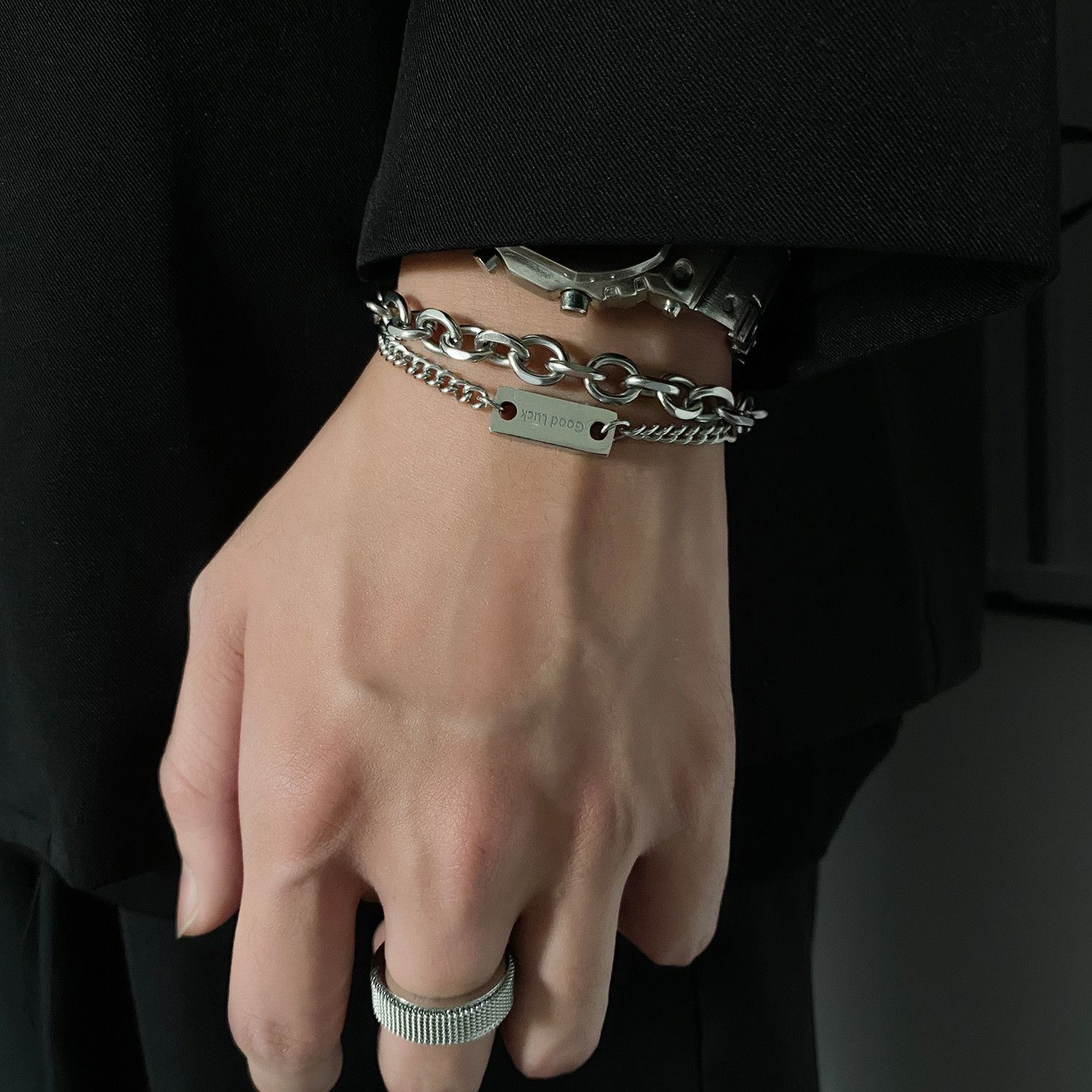 Jewelry Retro Bracelet Y2K Punk Chain Gotch Bracelets Chains Size ONE SIZE - 1 Thumbnail
